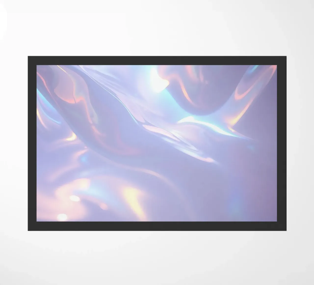 surface reflecting soft colors and patterns doormat by DesignDoodle