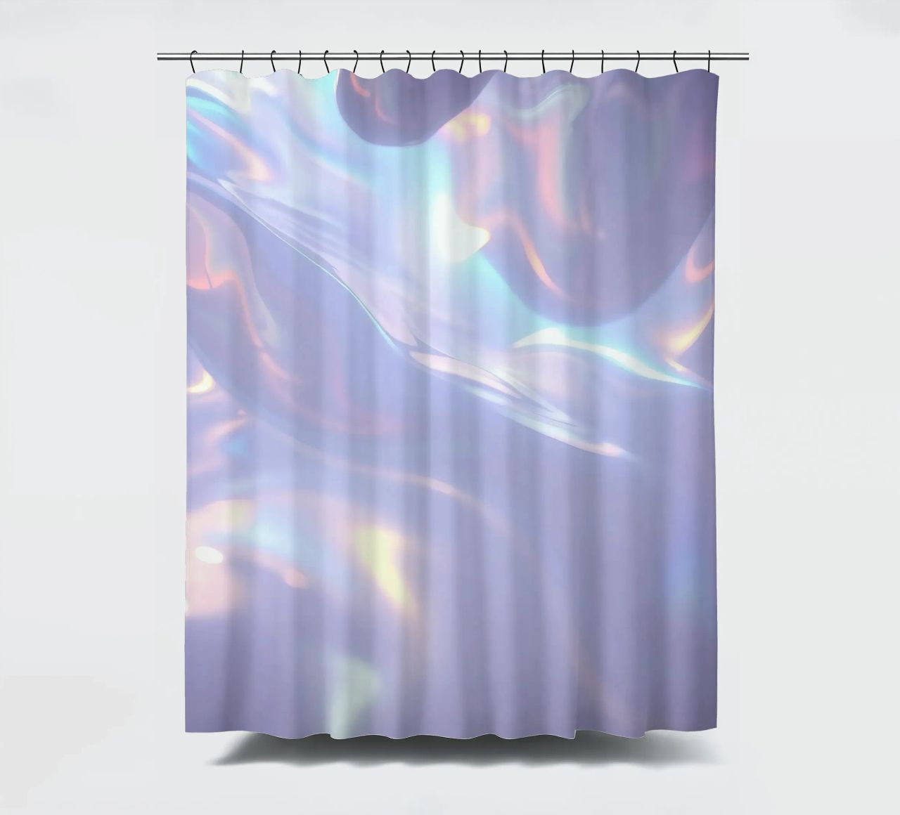 surface reflecting soft colors and patterns shower curtain by DesignDoodle