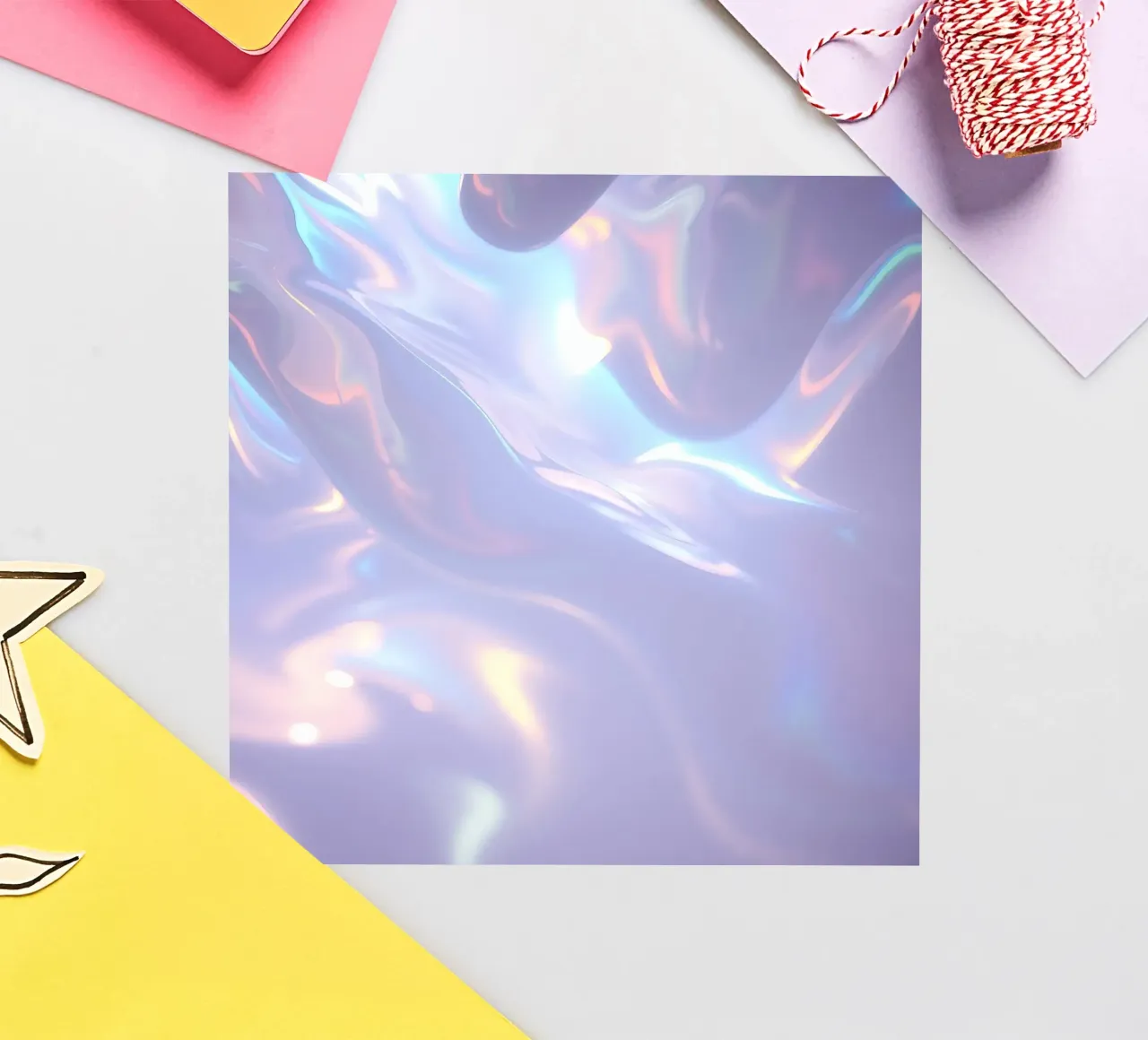 surface reflecting soft colors and patterns sticker by DesignDoodle