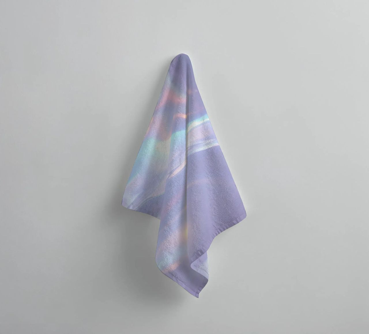 surface reflecting soft colors and patterns towel by DesignDoodle