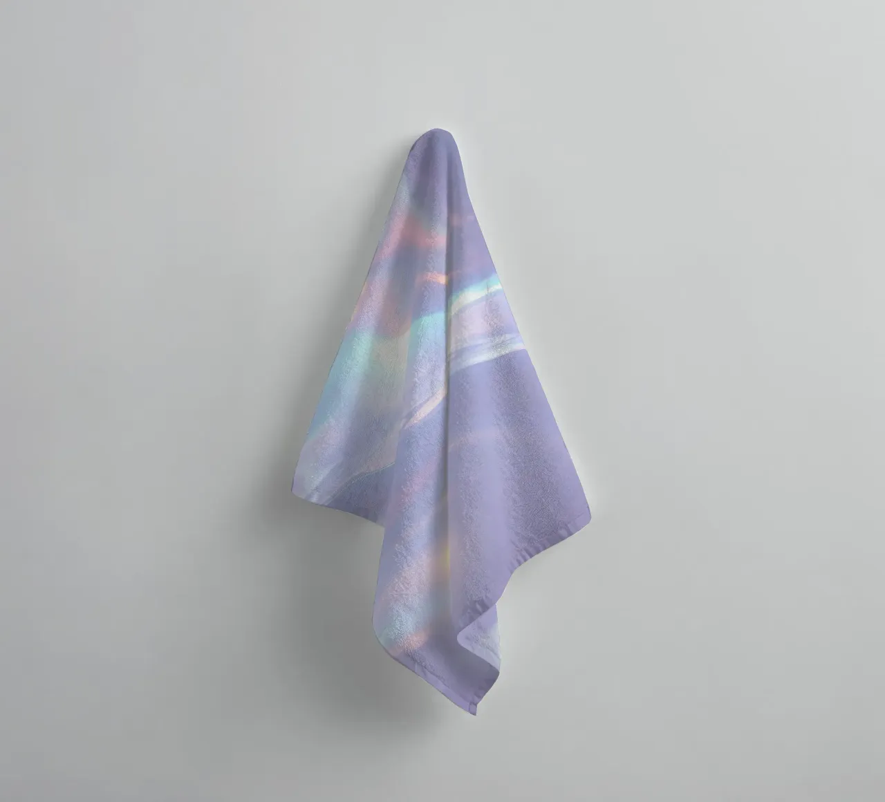 surface reflecting soft colors and patterns towel by DesignDoodle