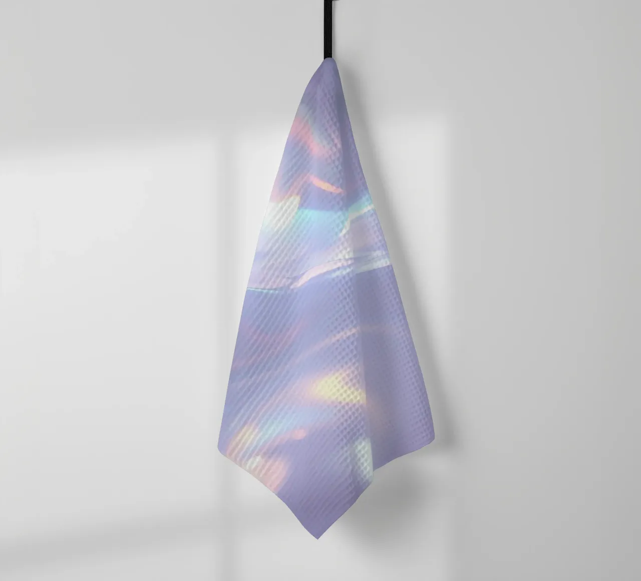 surface reflecting soft colors and patterns tea towel by DesignDoodle