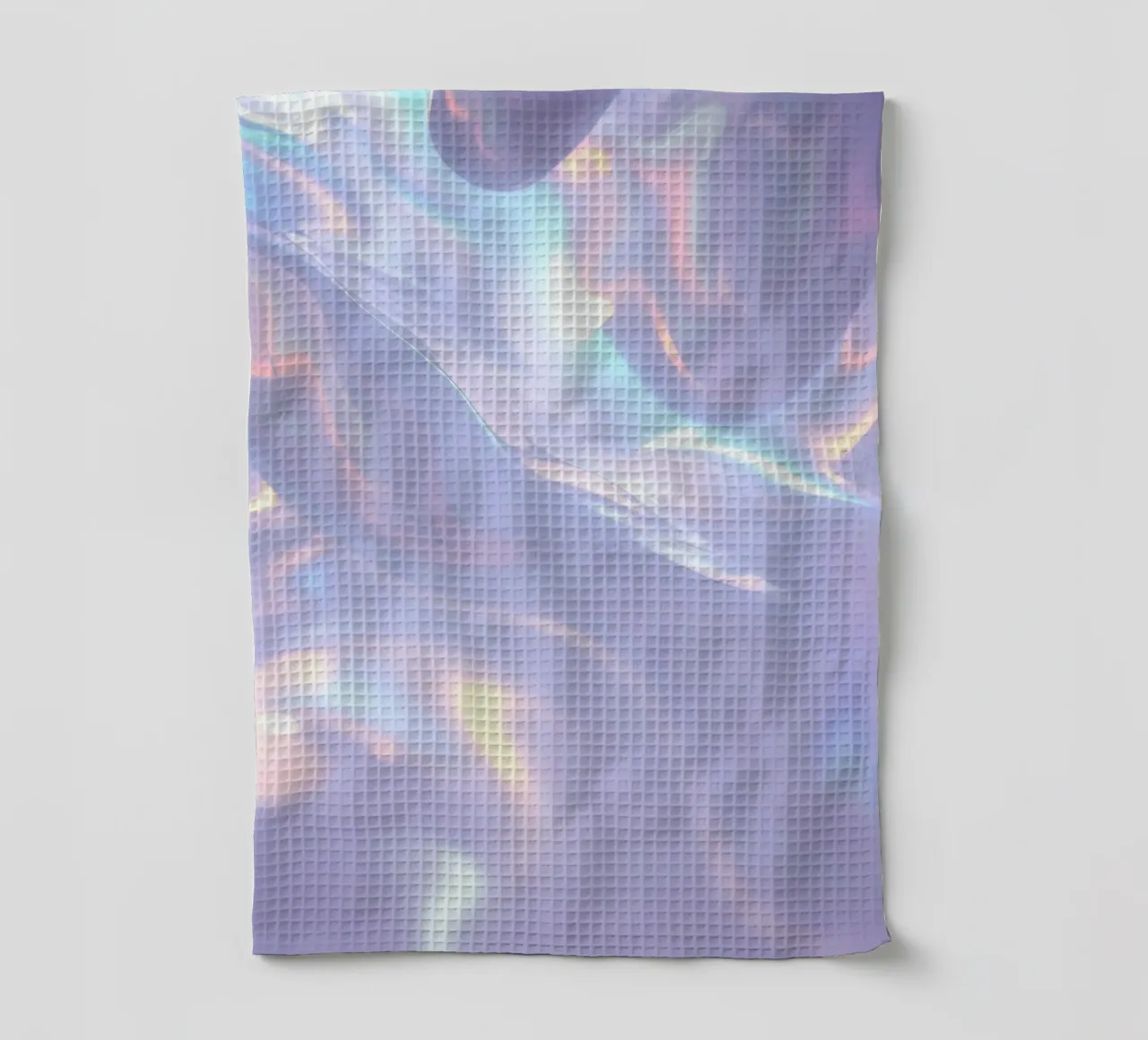 surface reflecting soft colors and patterns tea towel by DesignDoodle