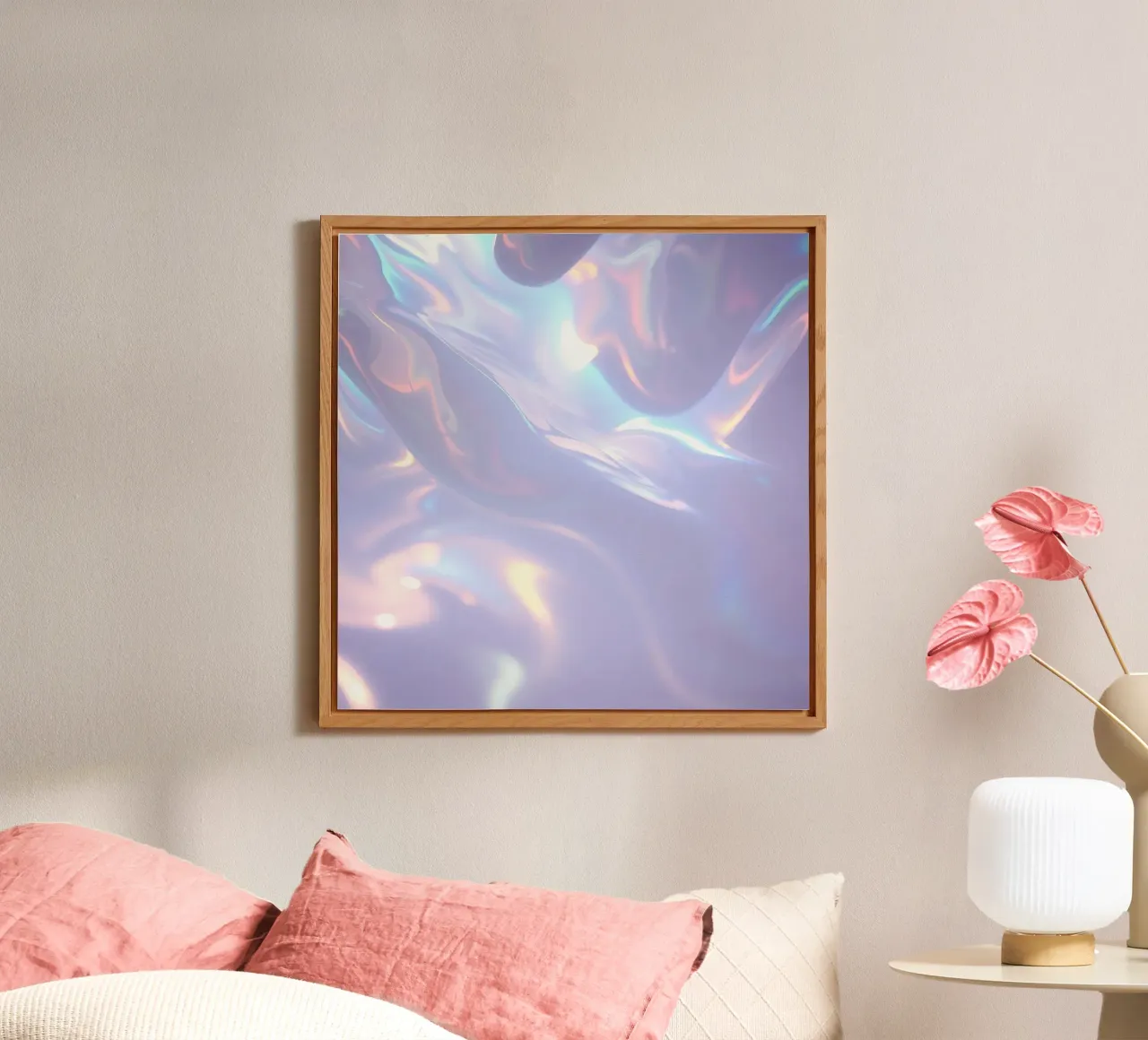 surface reflecting soft colors and patterns alu-dibond by DesignDoodle