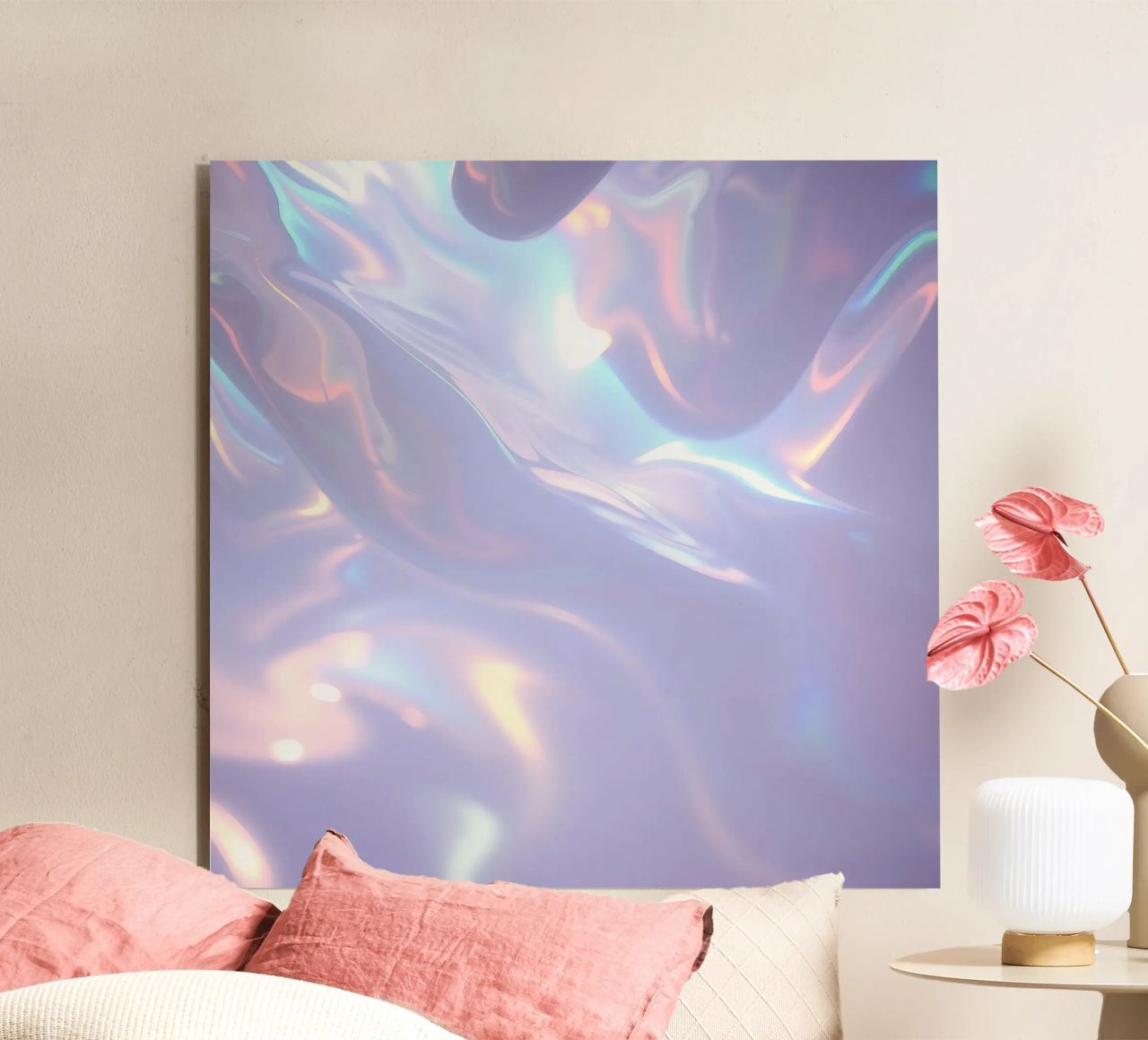 surface reflecting soft colors and patterns alu-dibond by DesignDoodle