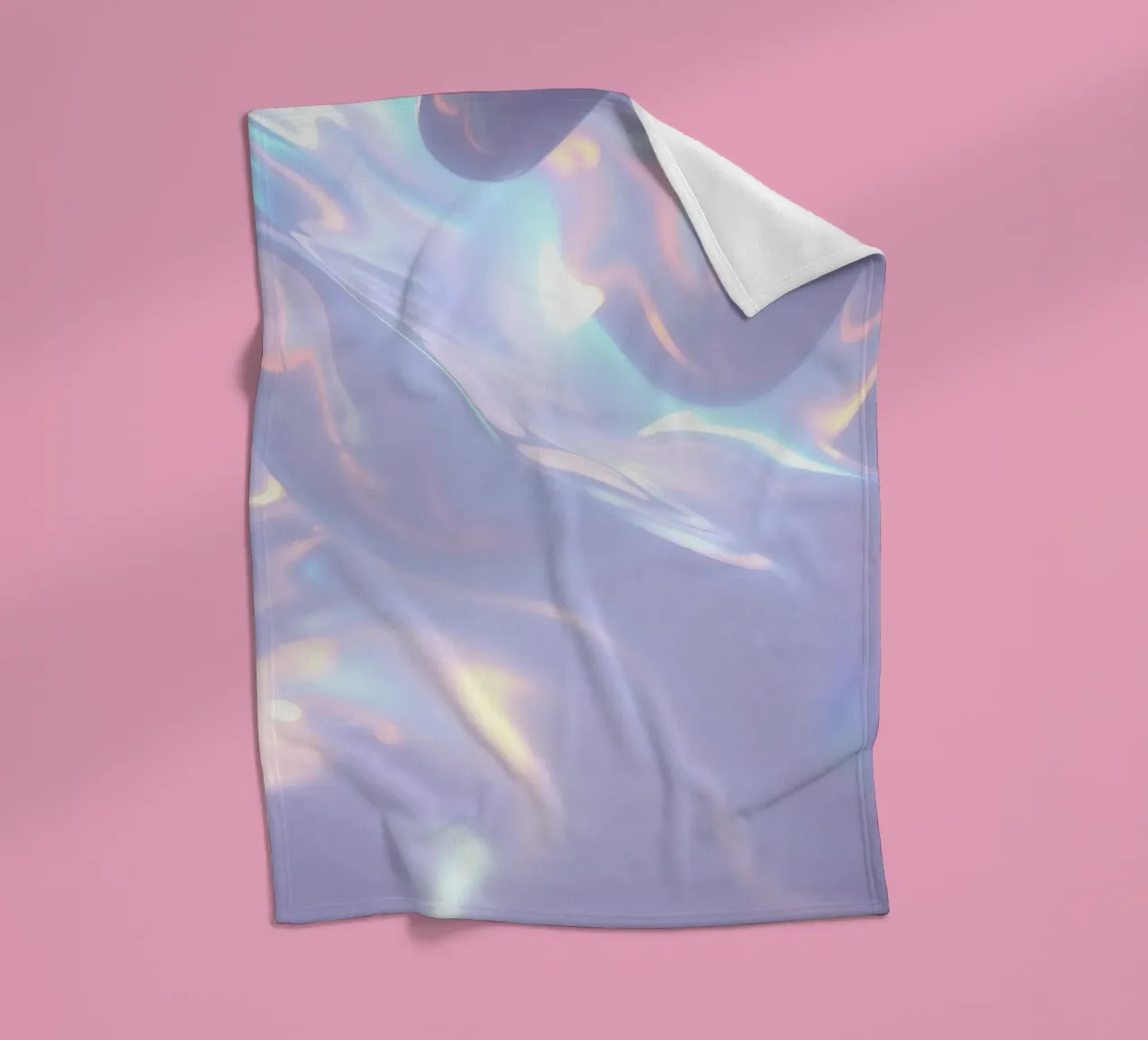 surface reflecting soft colors and patterns fleece blanket by DesignDoodle