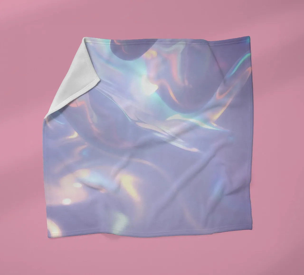 surface reflecting soft colors and patterns fleece blanket by DesignDoodle