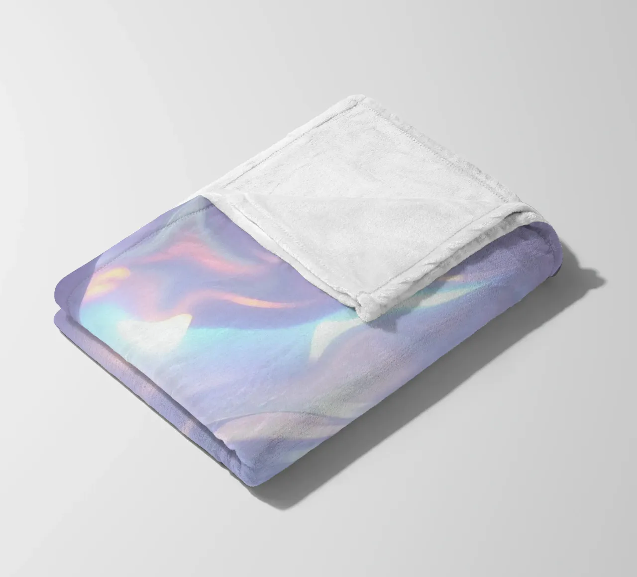 surface reflecting soft colors and patterns fleece blanket by DesignDoodle