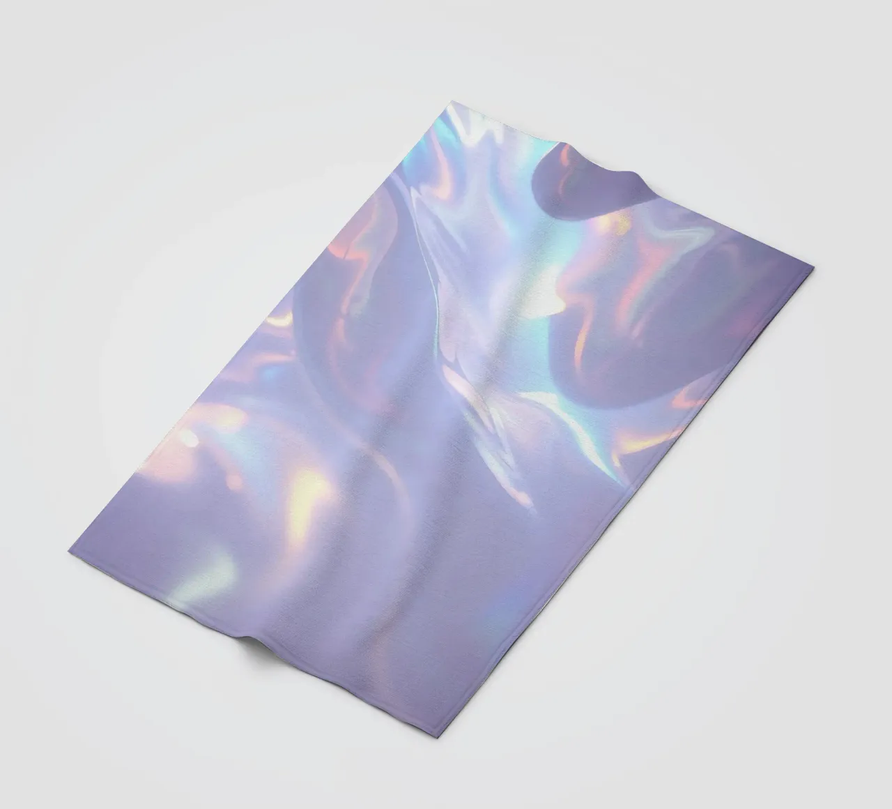 surface reflecting soft colors and patterns fleece blanket by DesignDoodle