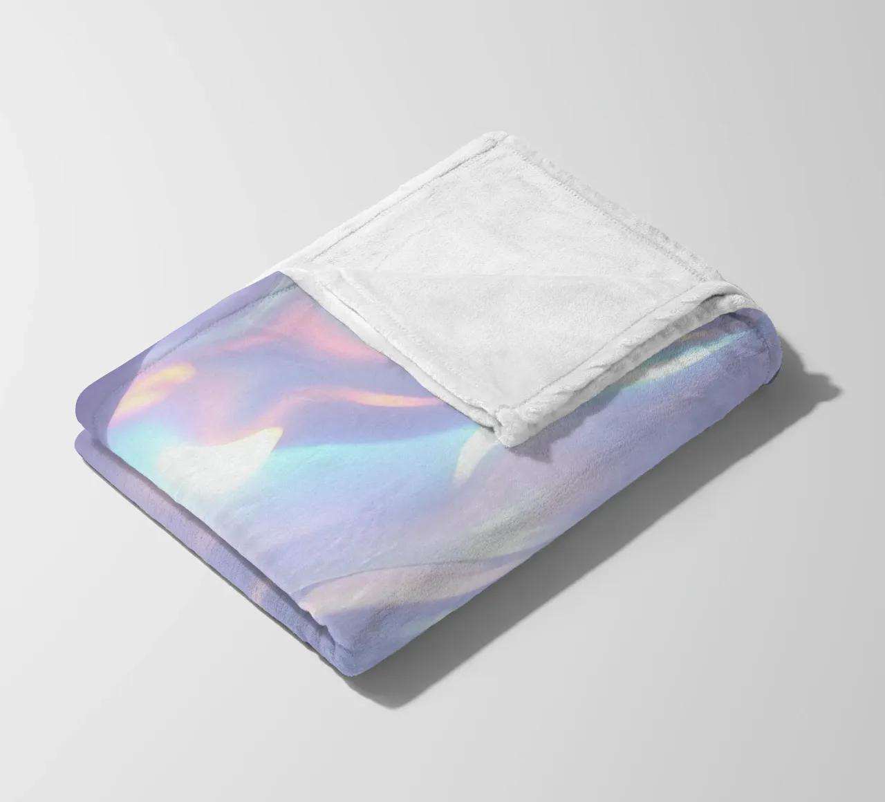 surface reflecting soft colors and patterns fleece blanket by DesignDoodle