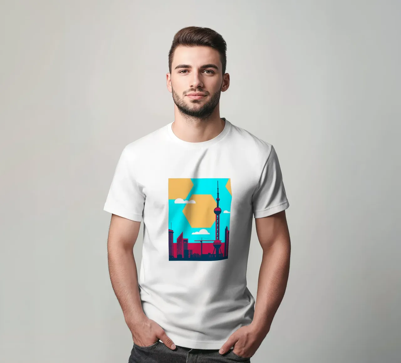 Città di Shanghai t-shirt da TODAY'S SHOP