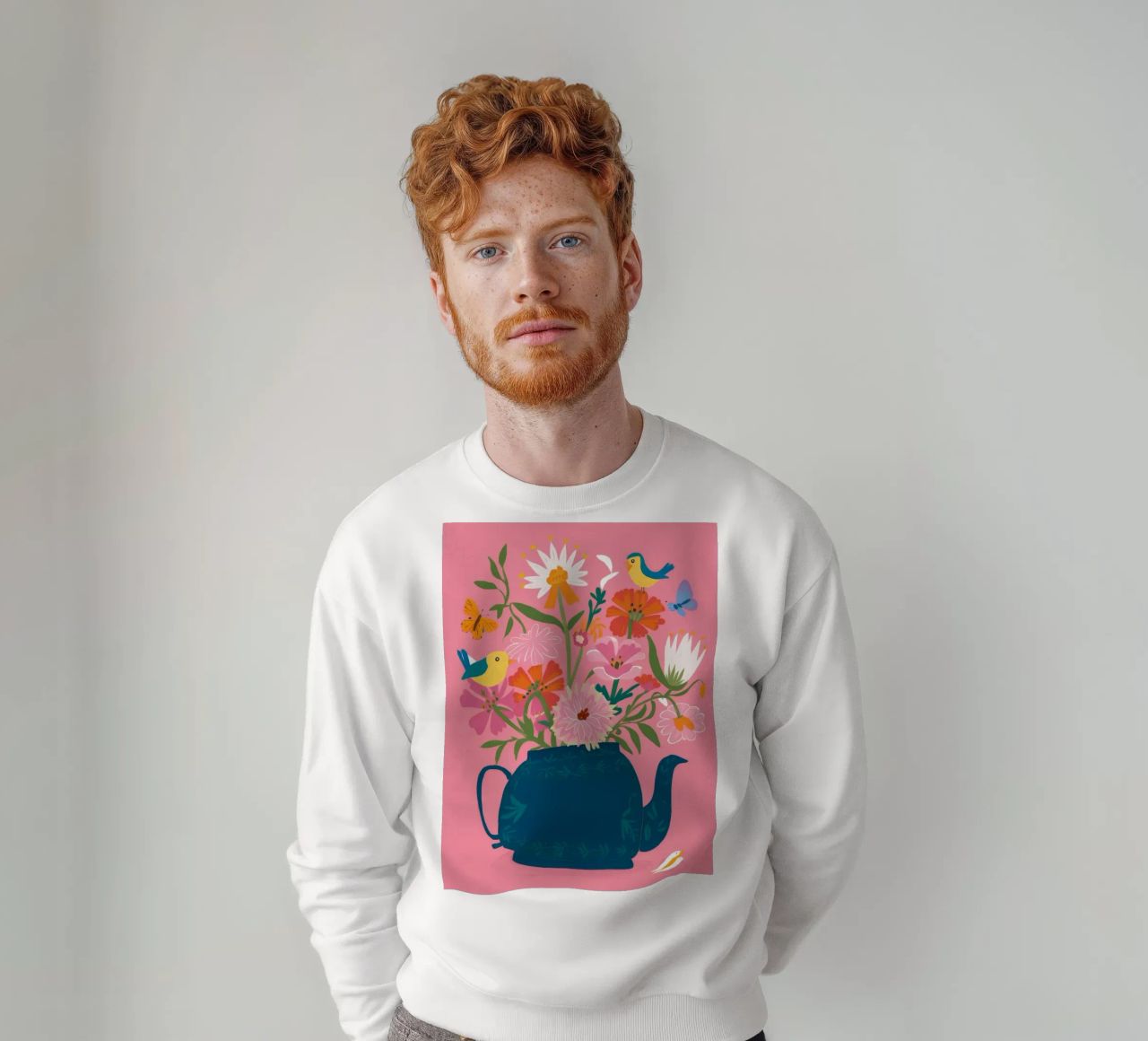 Tetera Floral Harmony sudadera de Petal Canvas