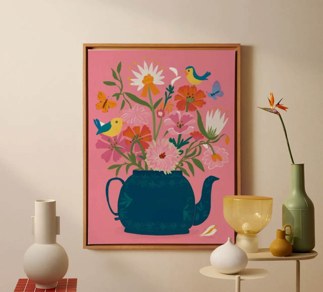 Bloementheepot Harmony canvas met Baklijst van Petal Canvas