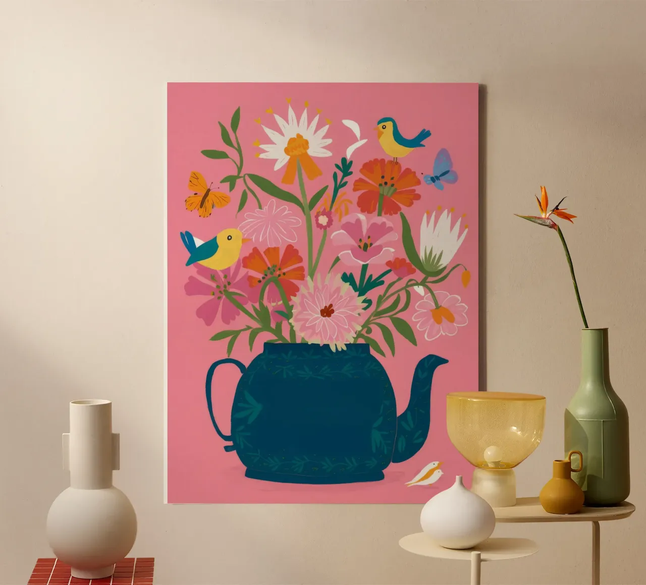Bloementheepot Harmony canvas met Baklijst van Petal Canvas