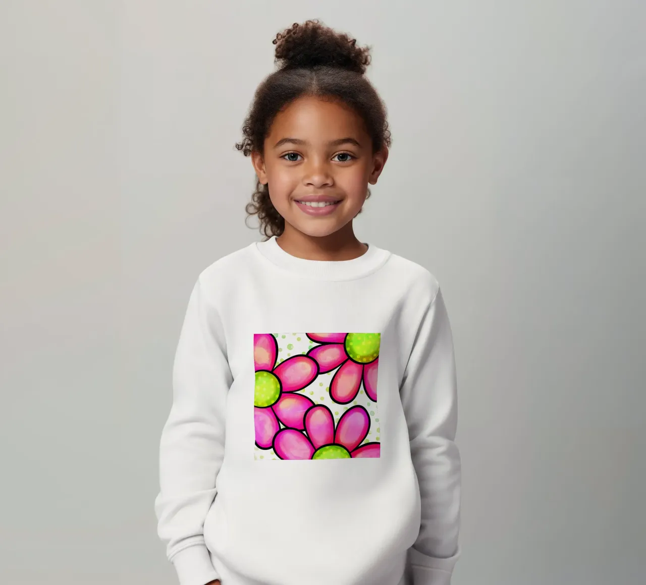 Margherite Inky Pop felpa bambino da Botanical Pattern House