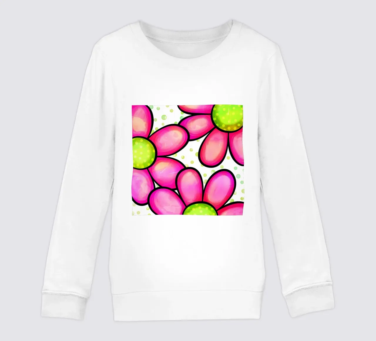 Margherite Inky Pop felpa bambino da Botanical Pattern House