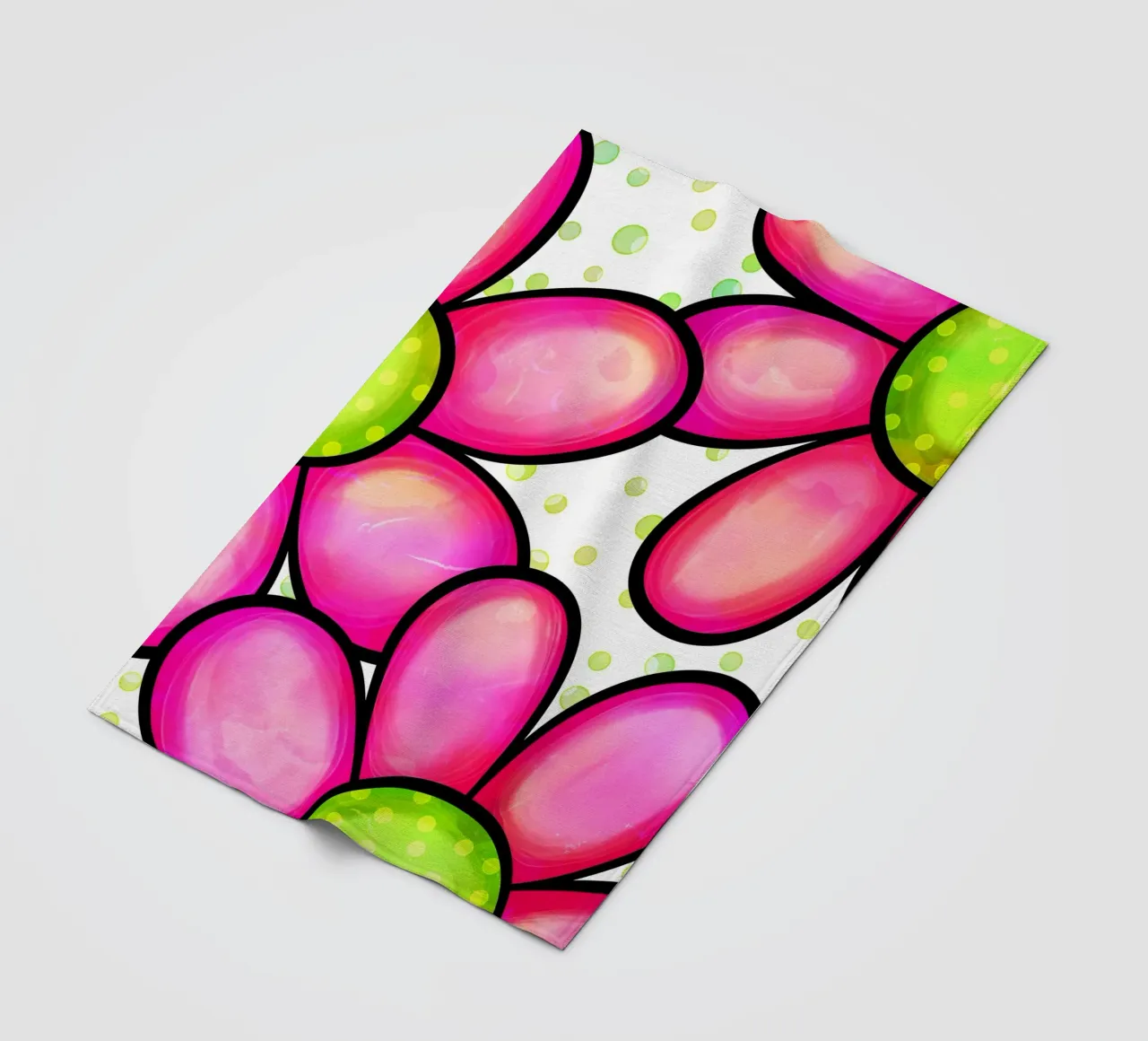 Inky Pop Madeliefjes fleecedeken van Botanical Pattern House