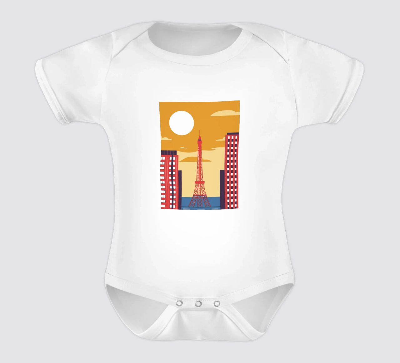Eiffel Tower body neonato maniche corte da TODAY'S SHOP
