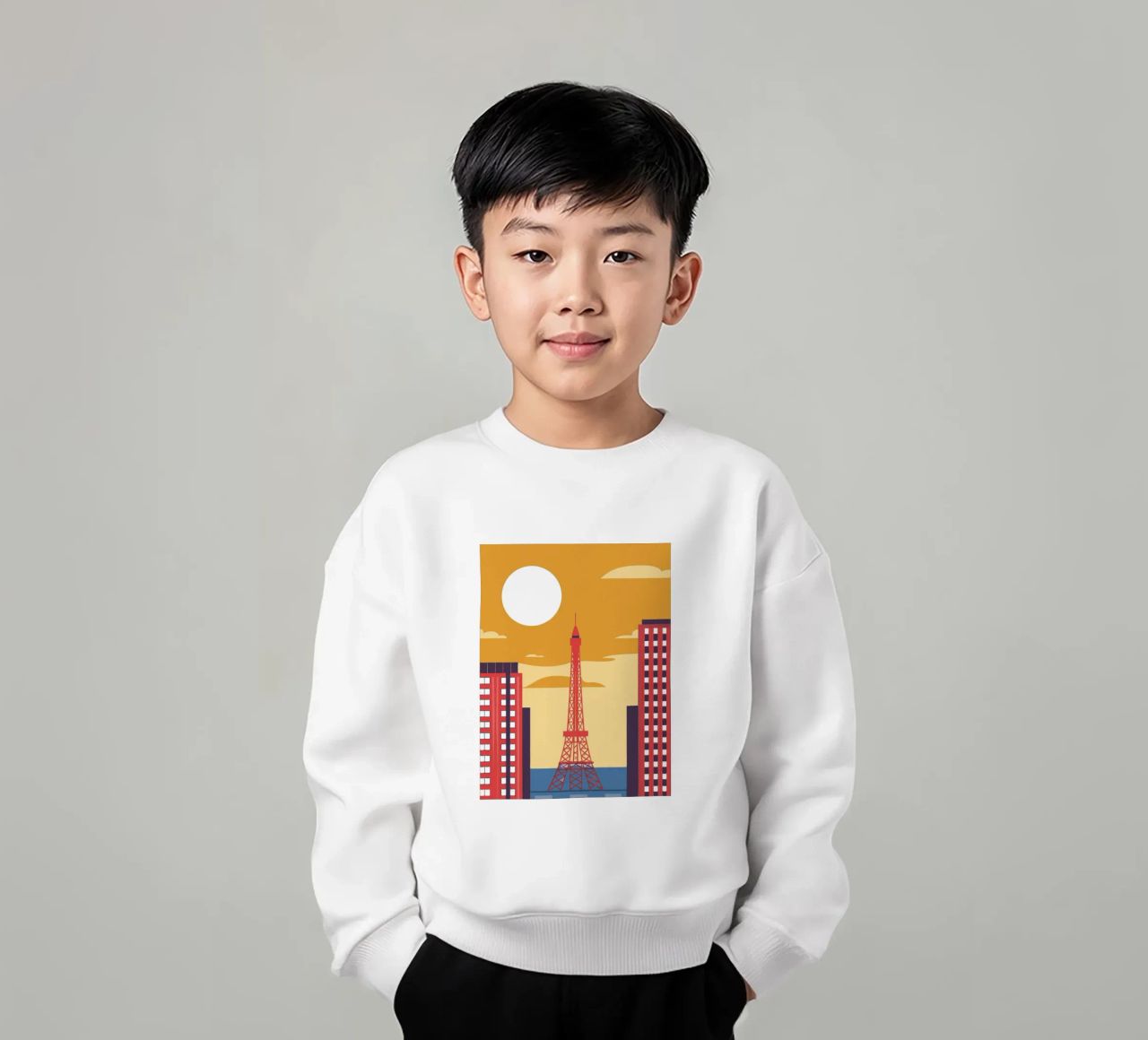 Eiffel Tower felpa bambino da TODAY'S SHOP