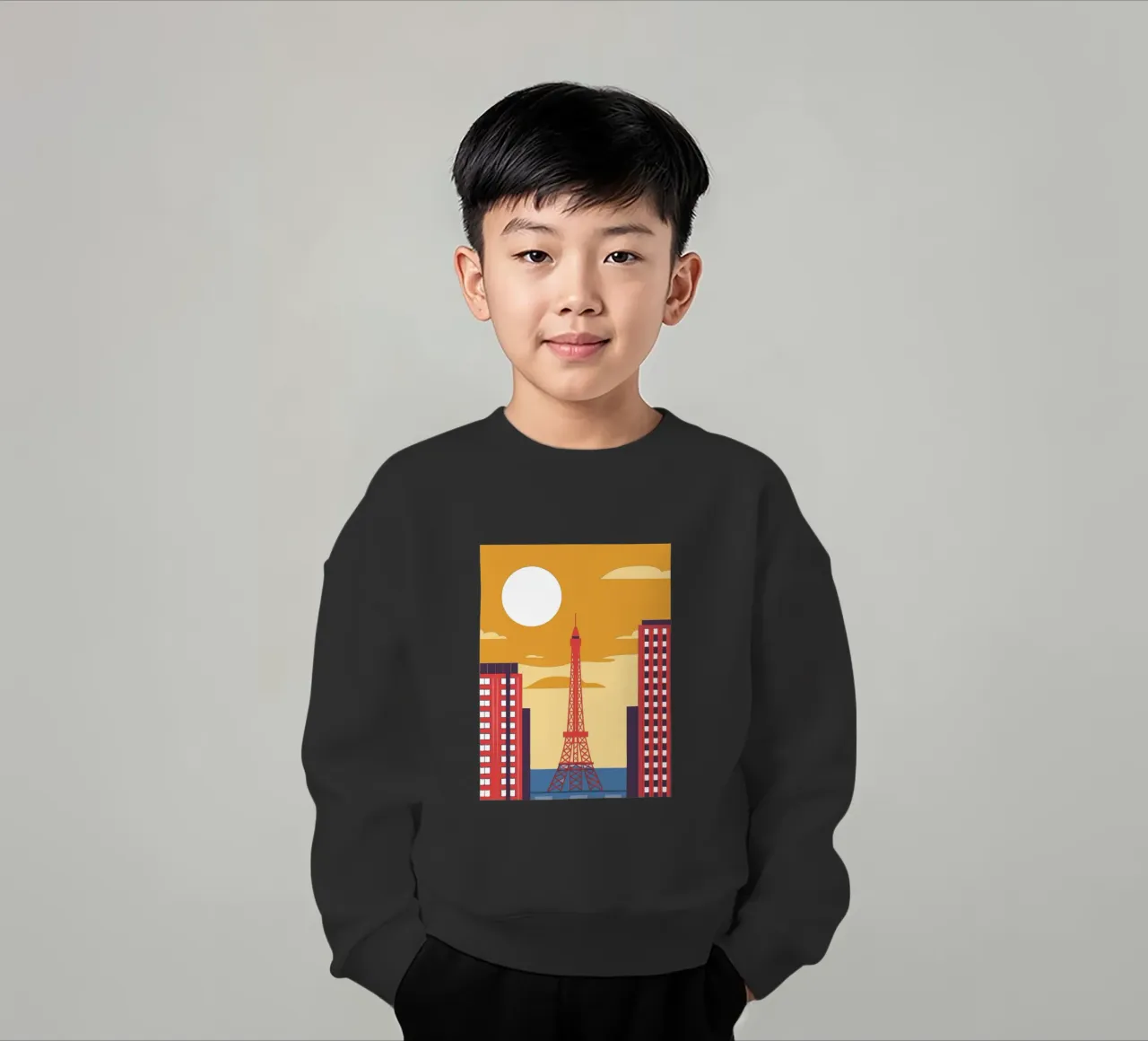 Eiffel Tower felpa bambino da TODAY'S SHOP