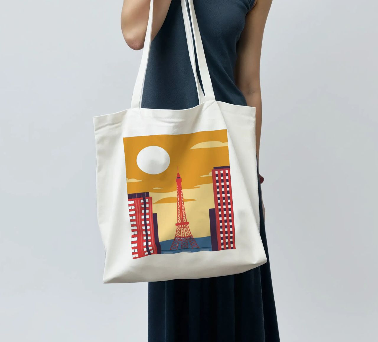 Eiffel Tower borsa in juta da TODAY'S SHOP