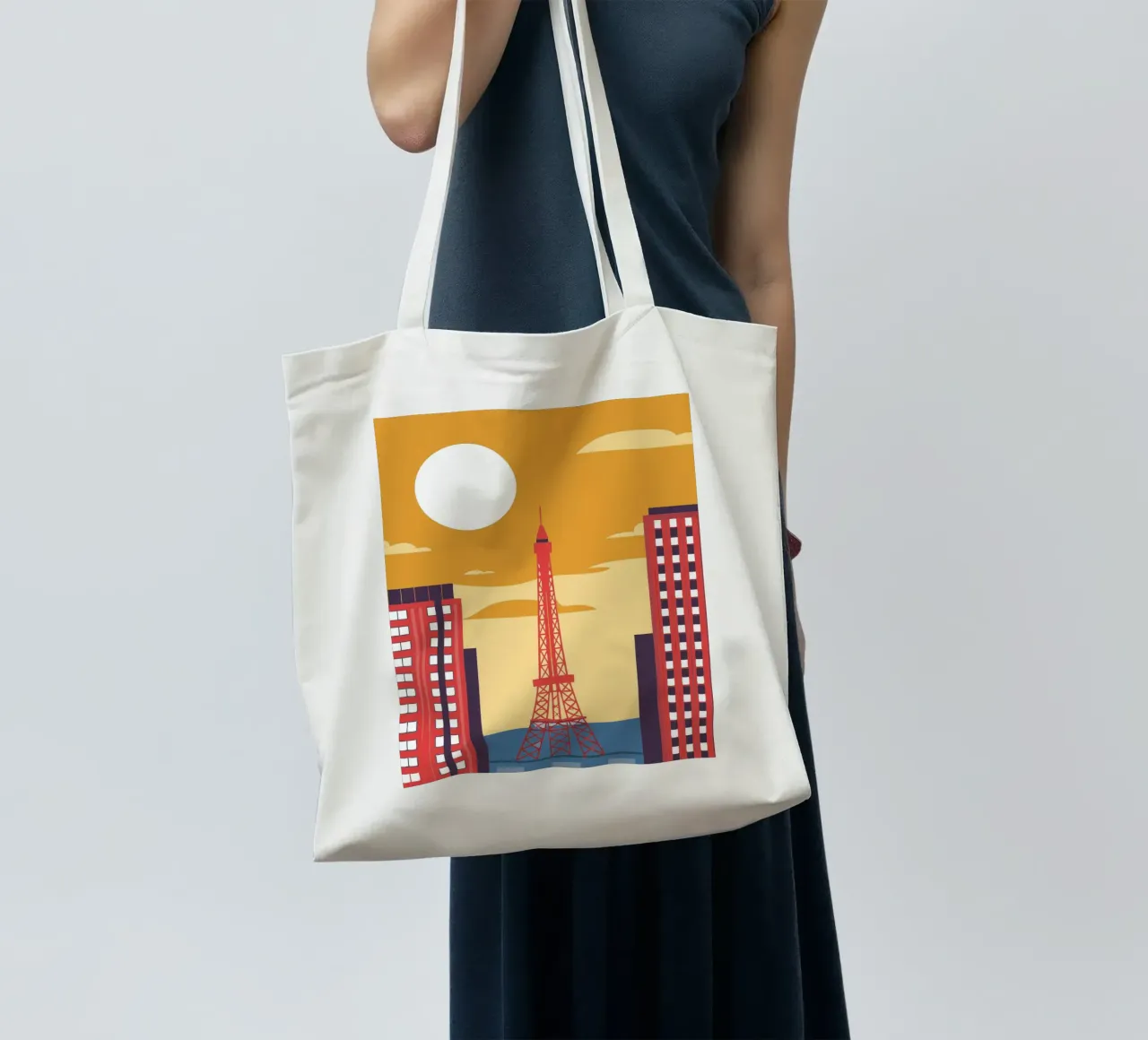 Eiffel Tower borsa in juta da TODAY'S SHOP