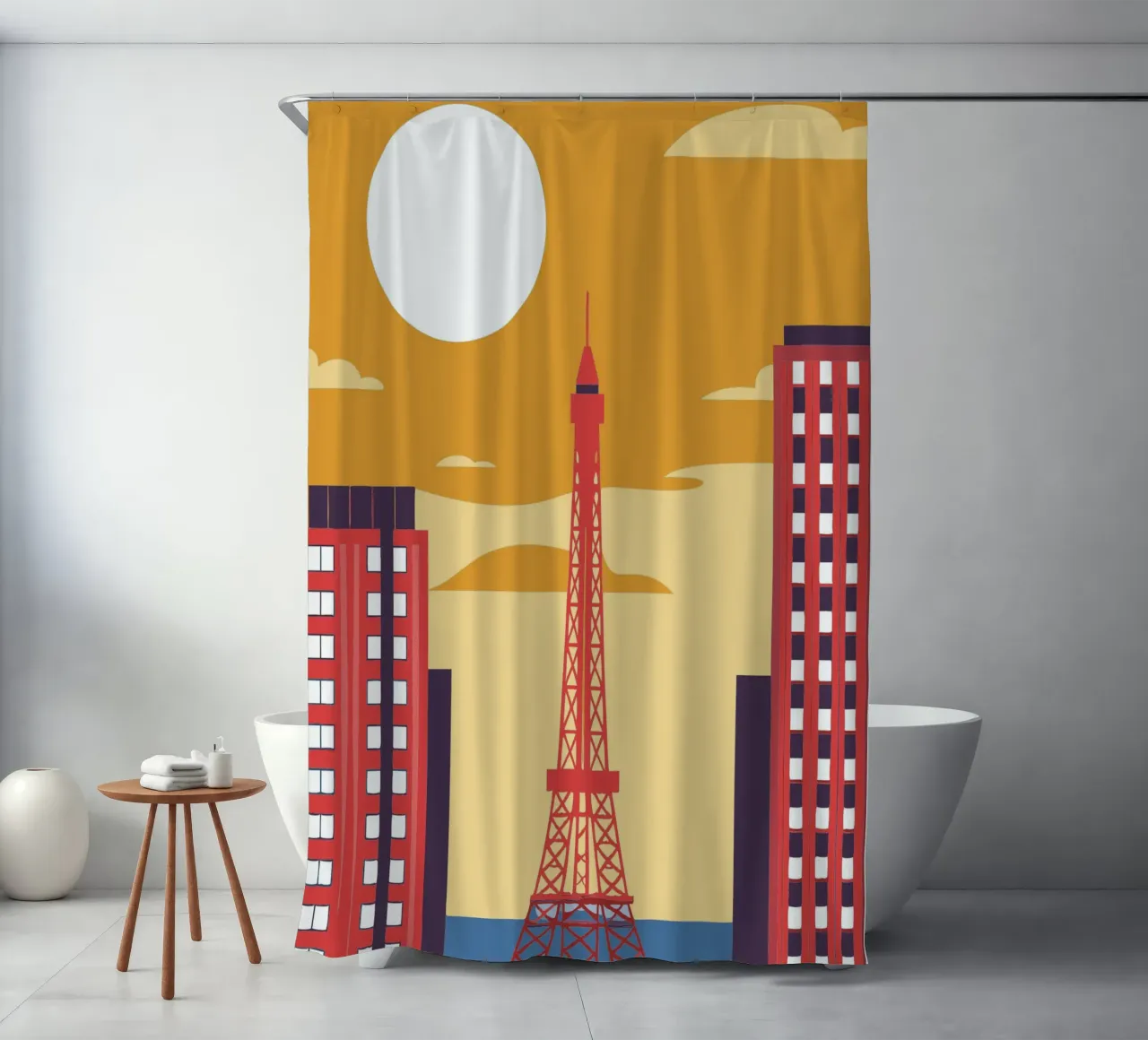 Eiffel Tower tenda da doccia da TODAY'S SHOP