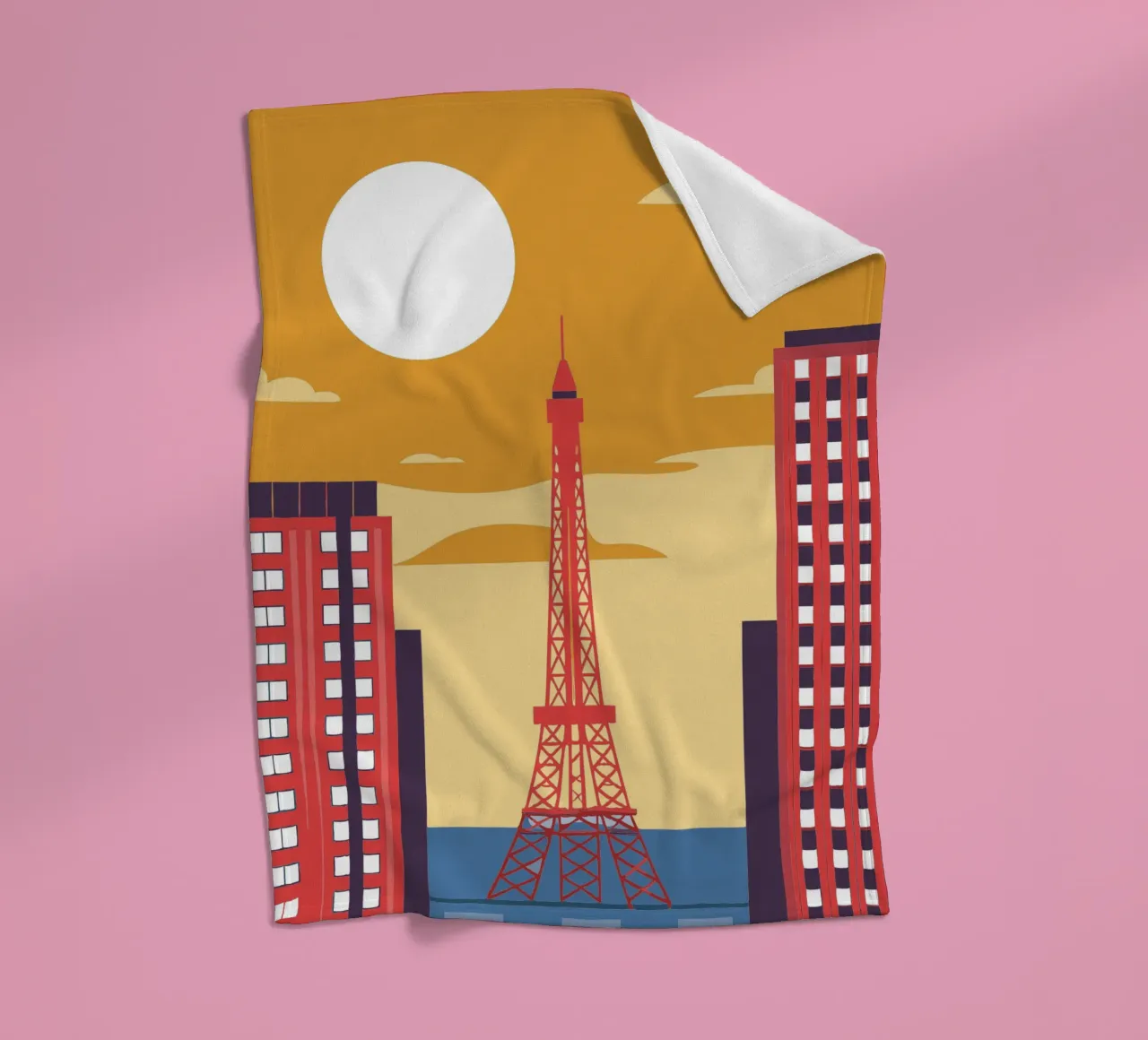 Eiffel Tower fleece blanket by TODAY'S SHOP