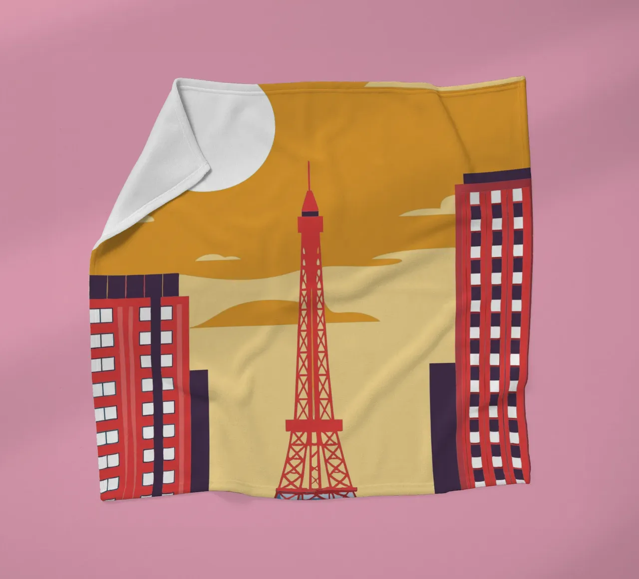 Eiffel Tower fleece blanket by TODAY'S SHOP