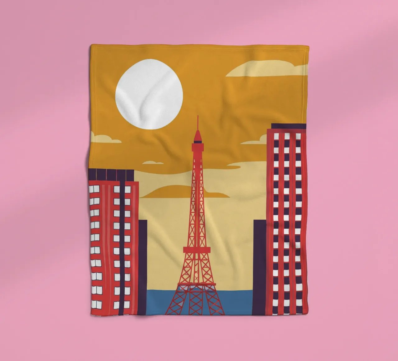 Eiffel Tower fleece blanket by TODAY'S SHOP