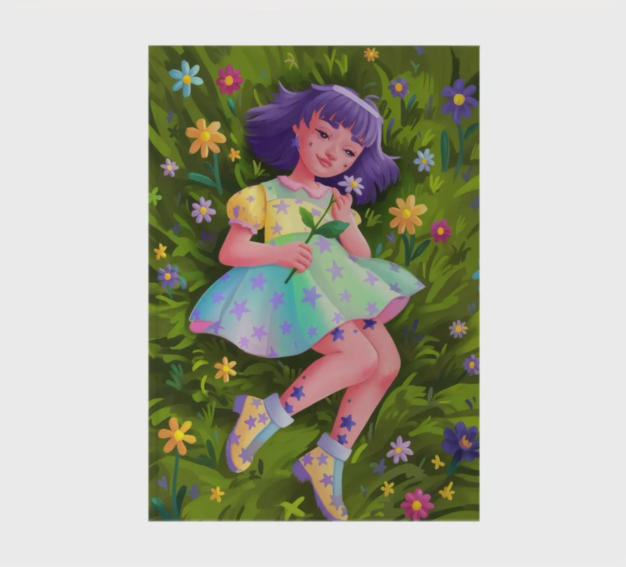 Whimsical Meadow Rest notebook by Petal Canvas