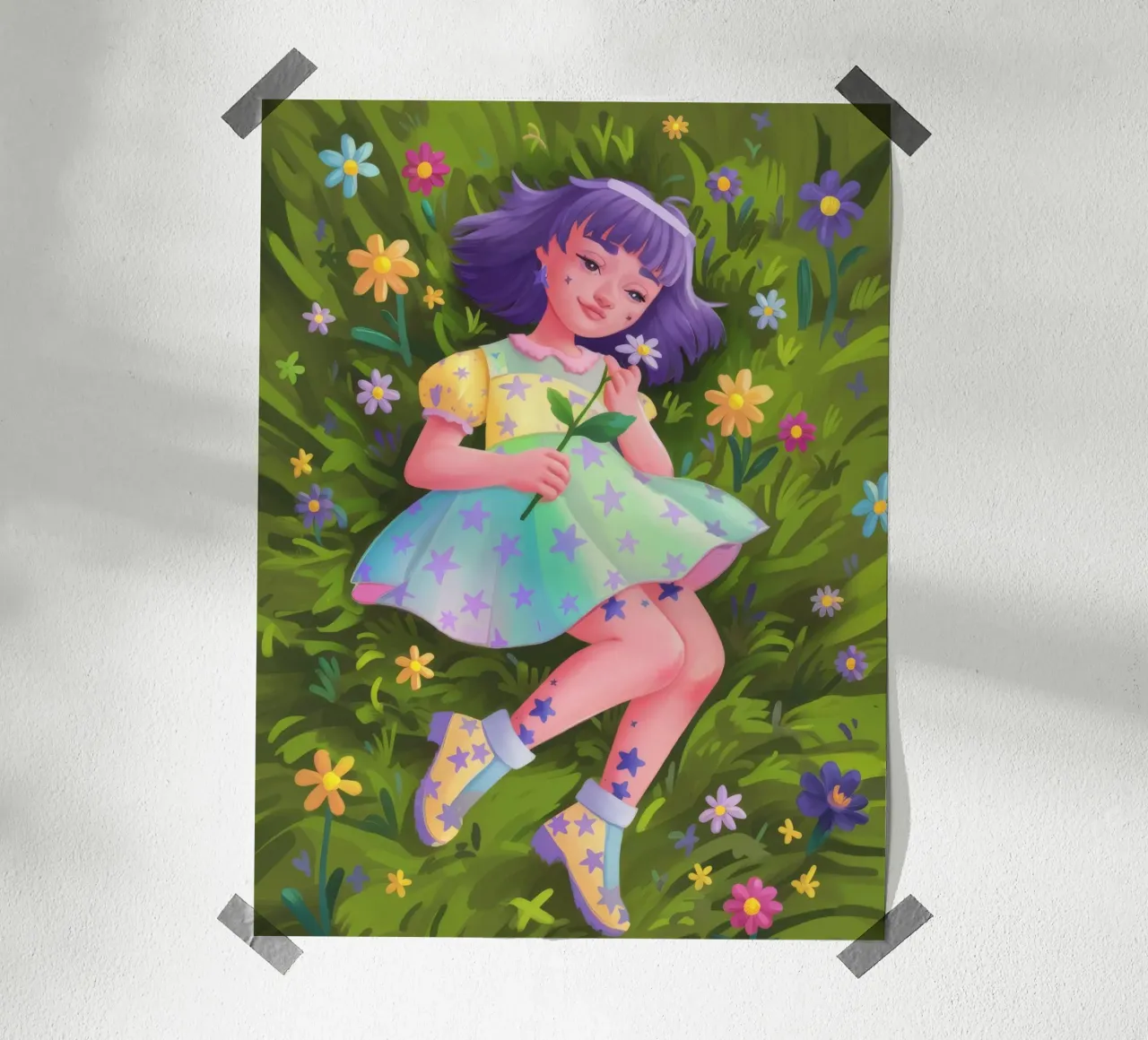 Whimsical Wiese Rest Poster von Petal Canvas