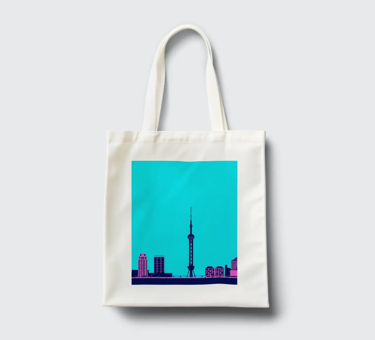 Città di Shanghai borsa in juta da TODAY'S SHOP