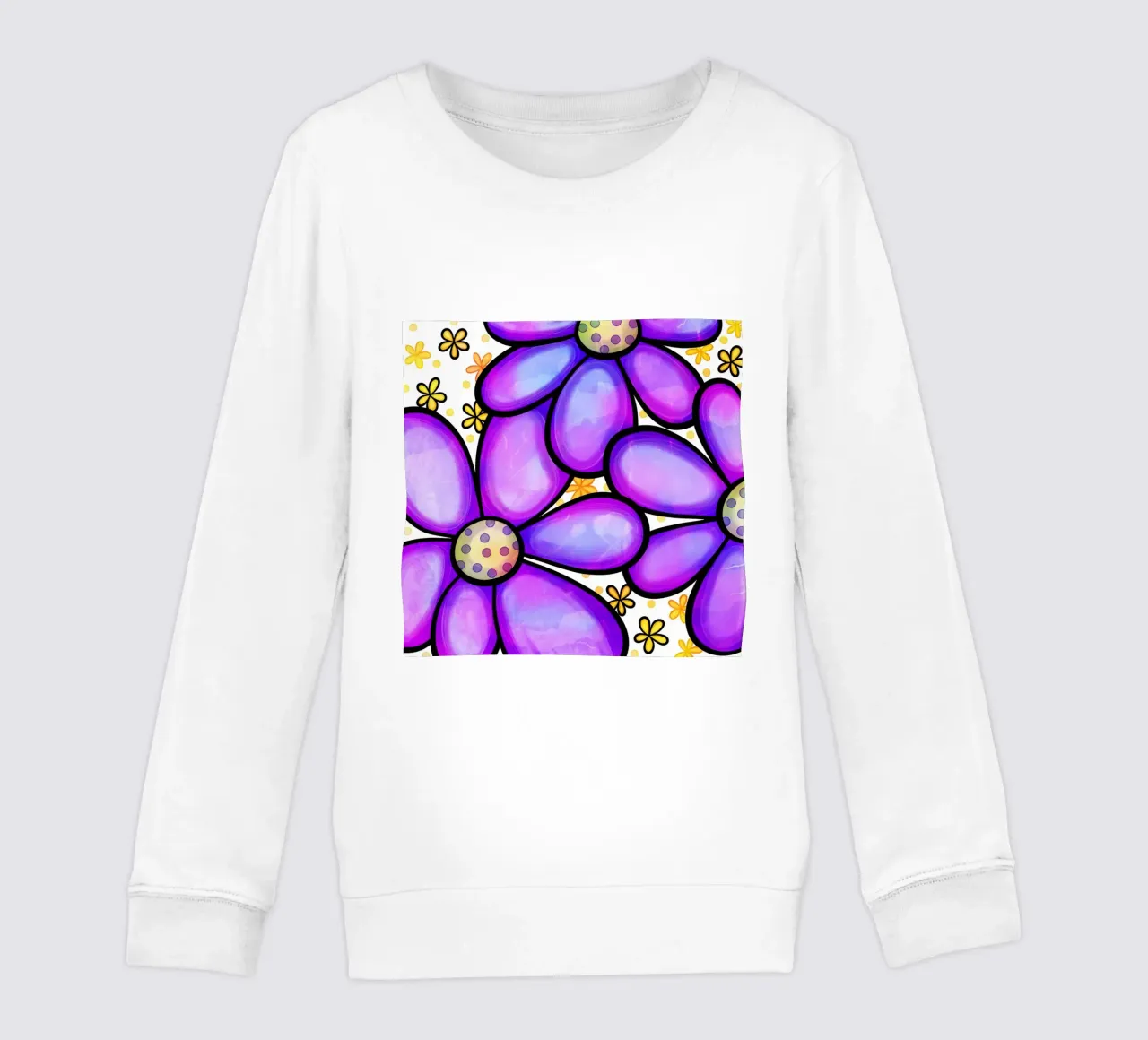 Margherite Inky Pop felpa bambino da Botanical Pattern House