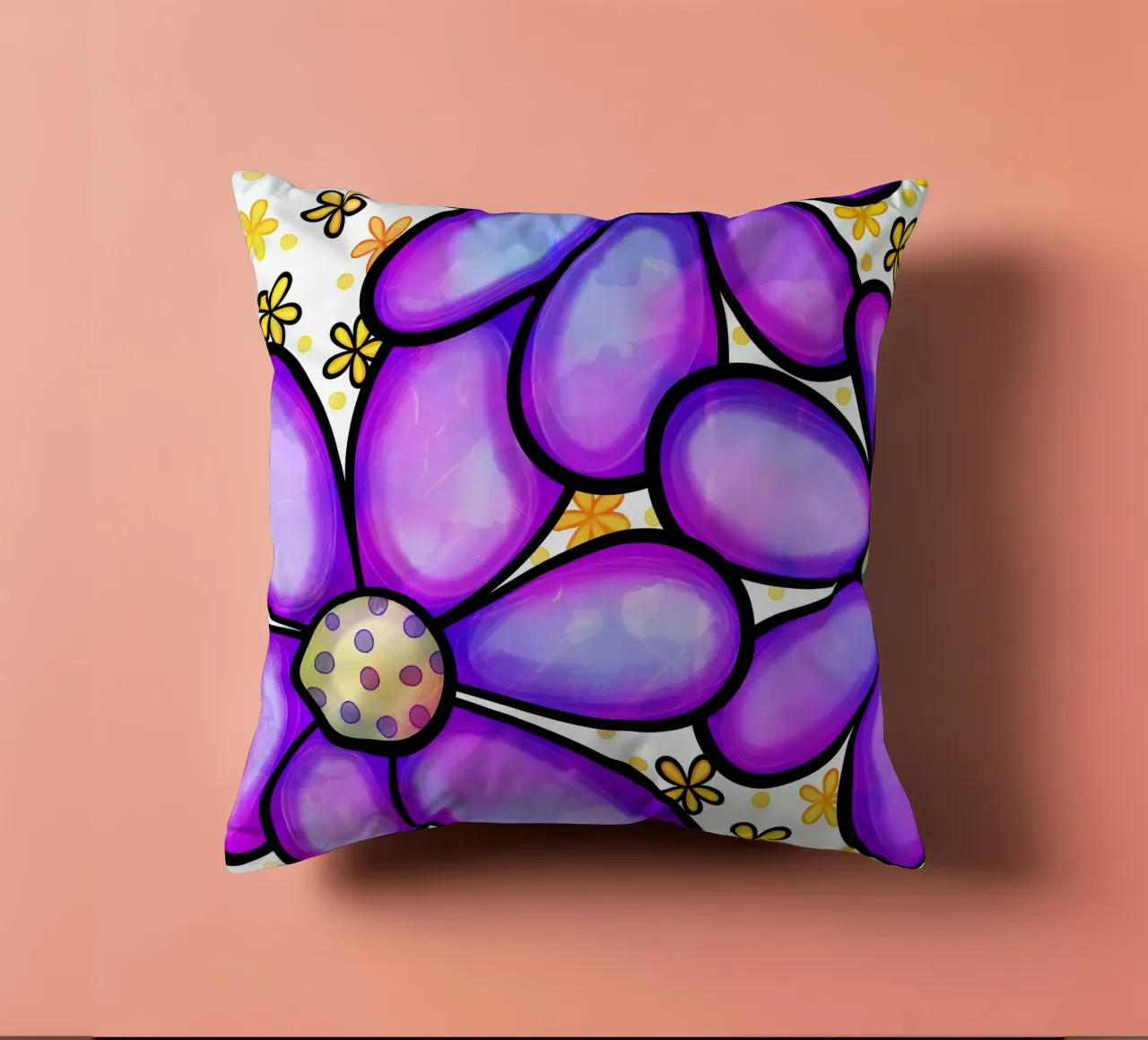 Margherite Inky Pop cuscino da Botanical Pattern House