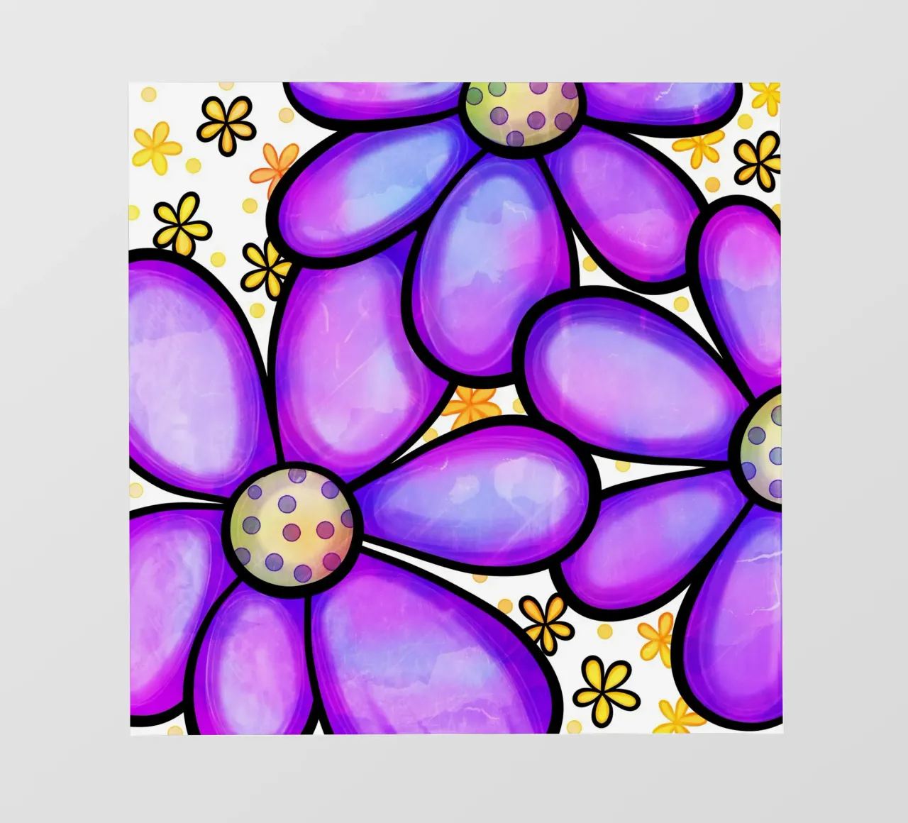Margherite Inky Pop telo in pvc da Botanical Pattern House