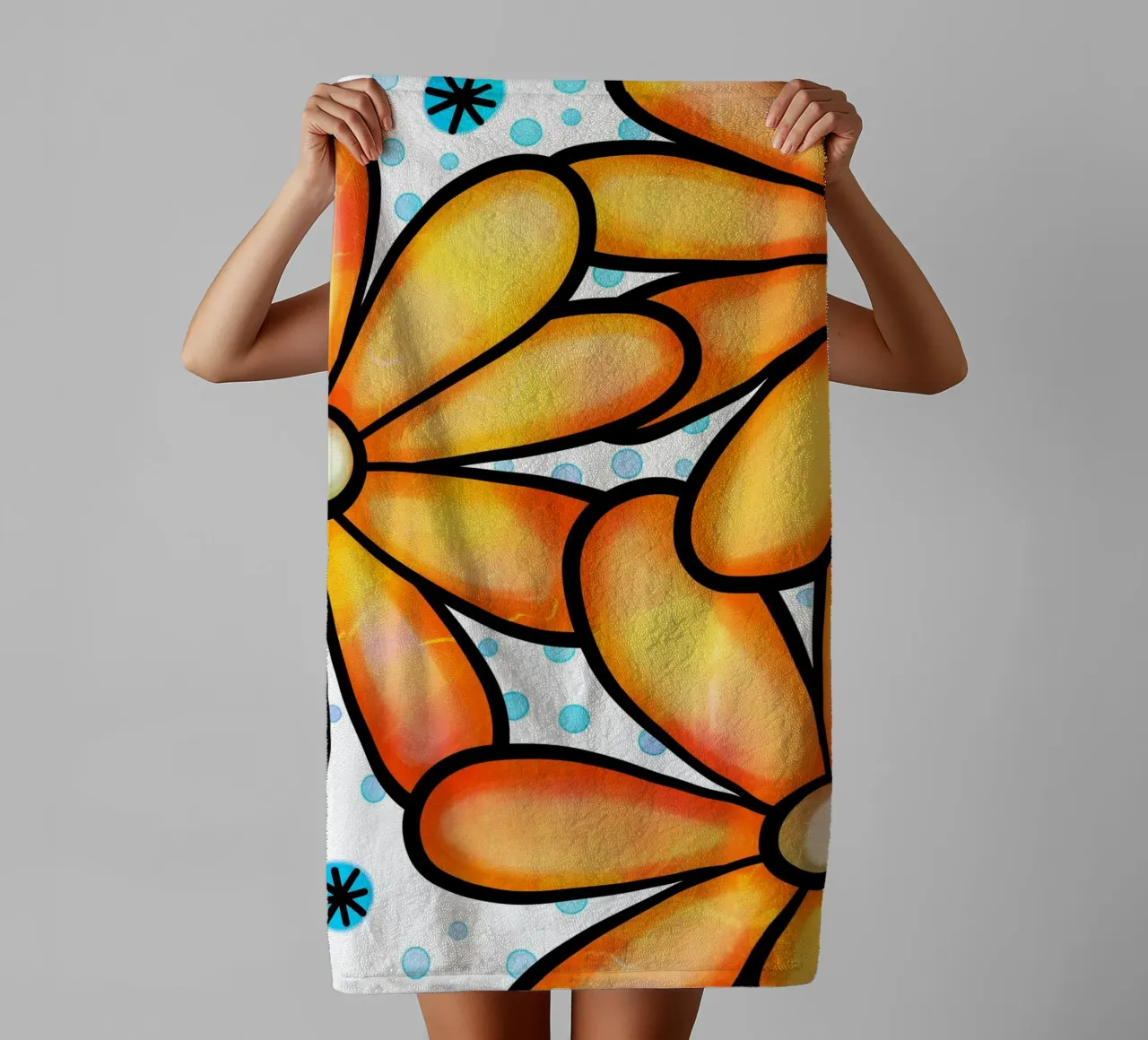 Margherite Inky Pop asciugamano da bagno da Botanical Pattern House