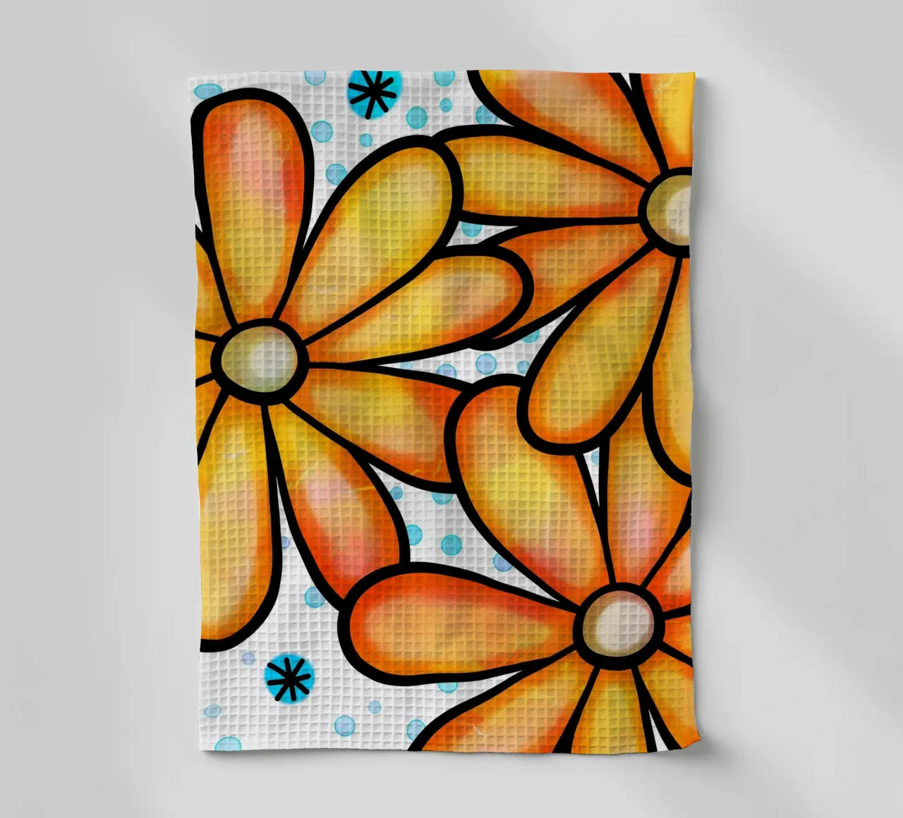Margherite Inky Pop canovaccio da cucina da Botanical Pattern House
