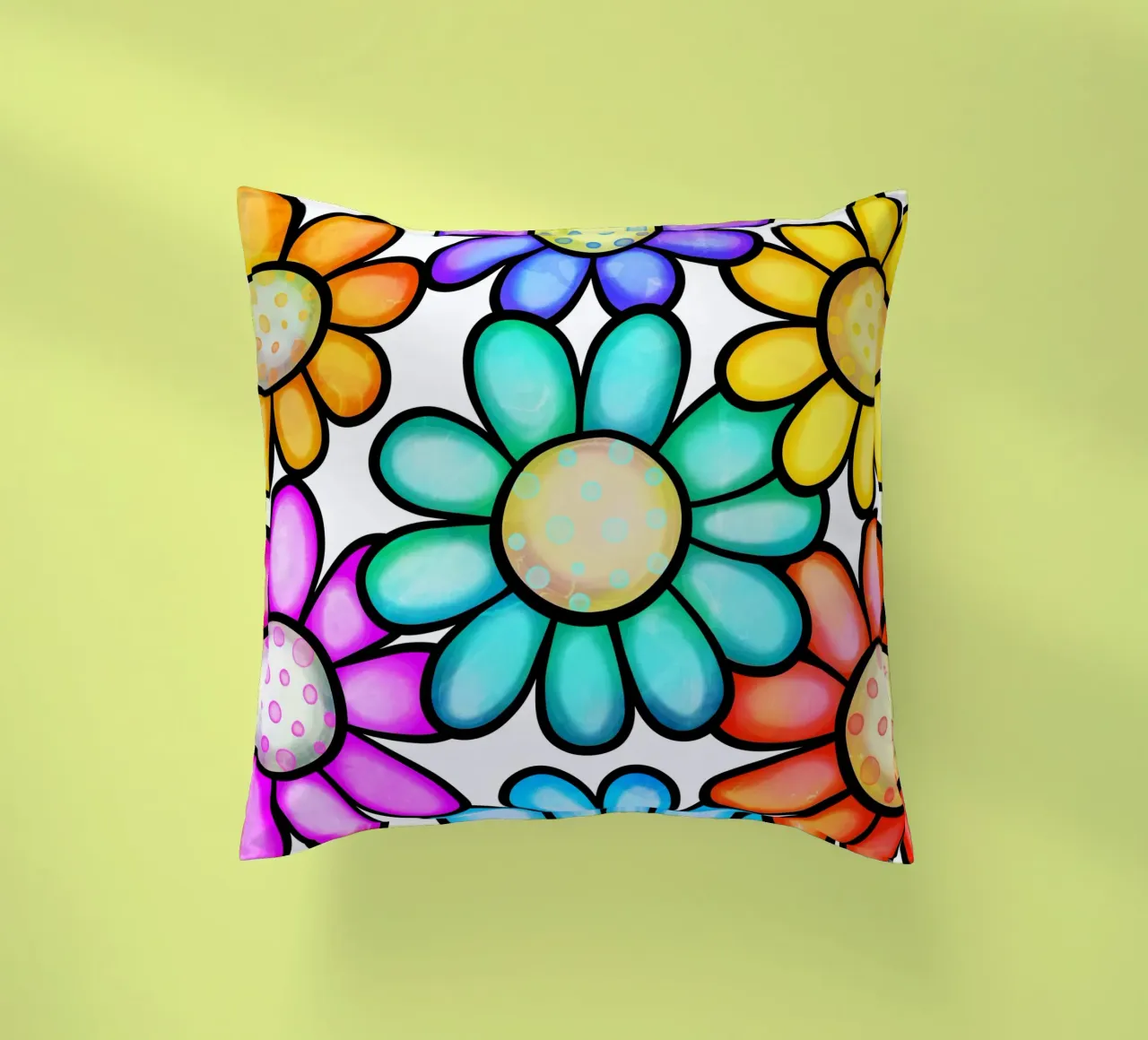 Margherite Inky Pop cuscino da Botanical Pattern House