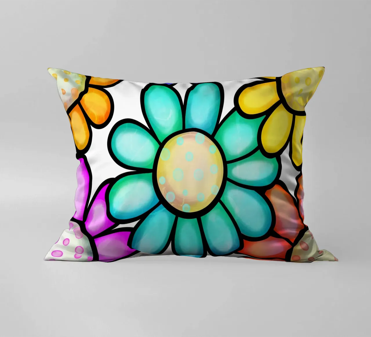 Margherite Inky Pop cuscino da Botanical Pattern House