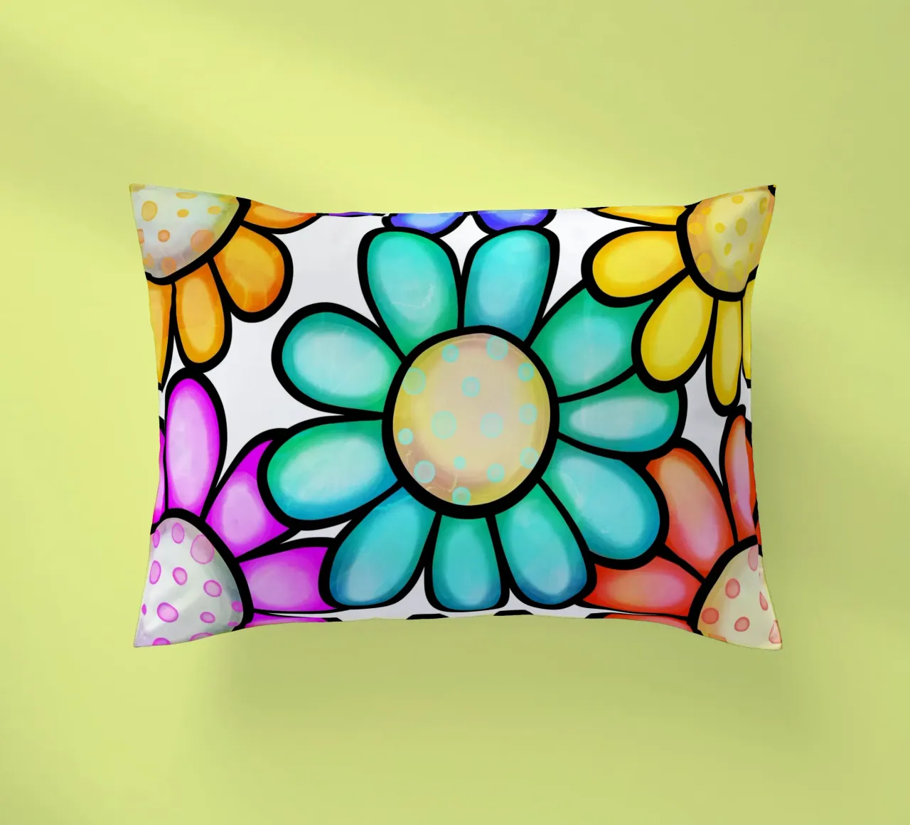 Margherite Inky Pop cuscino da Botanical Pattern House