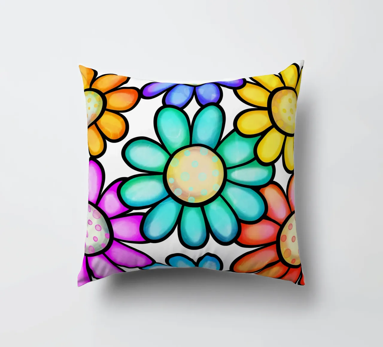Margherite Inky Pop cuscino da Botanical Pattern House