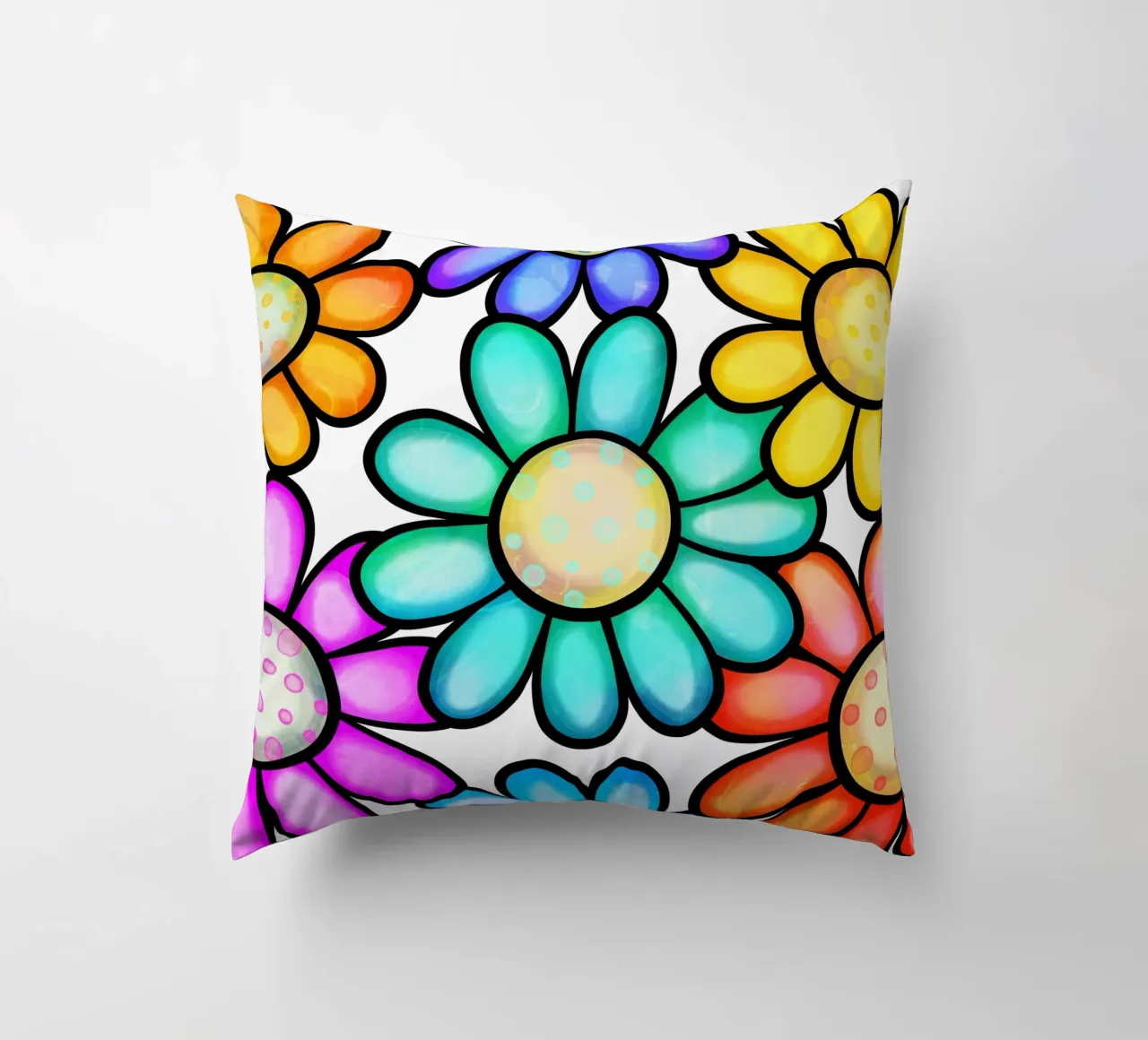 Margherite Inky Pop cuscino da Botanical Pattern House