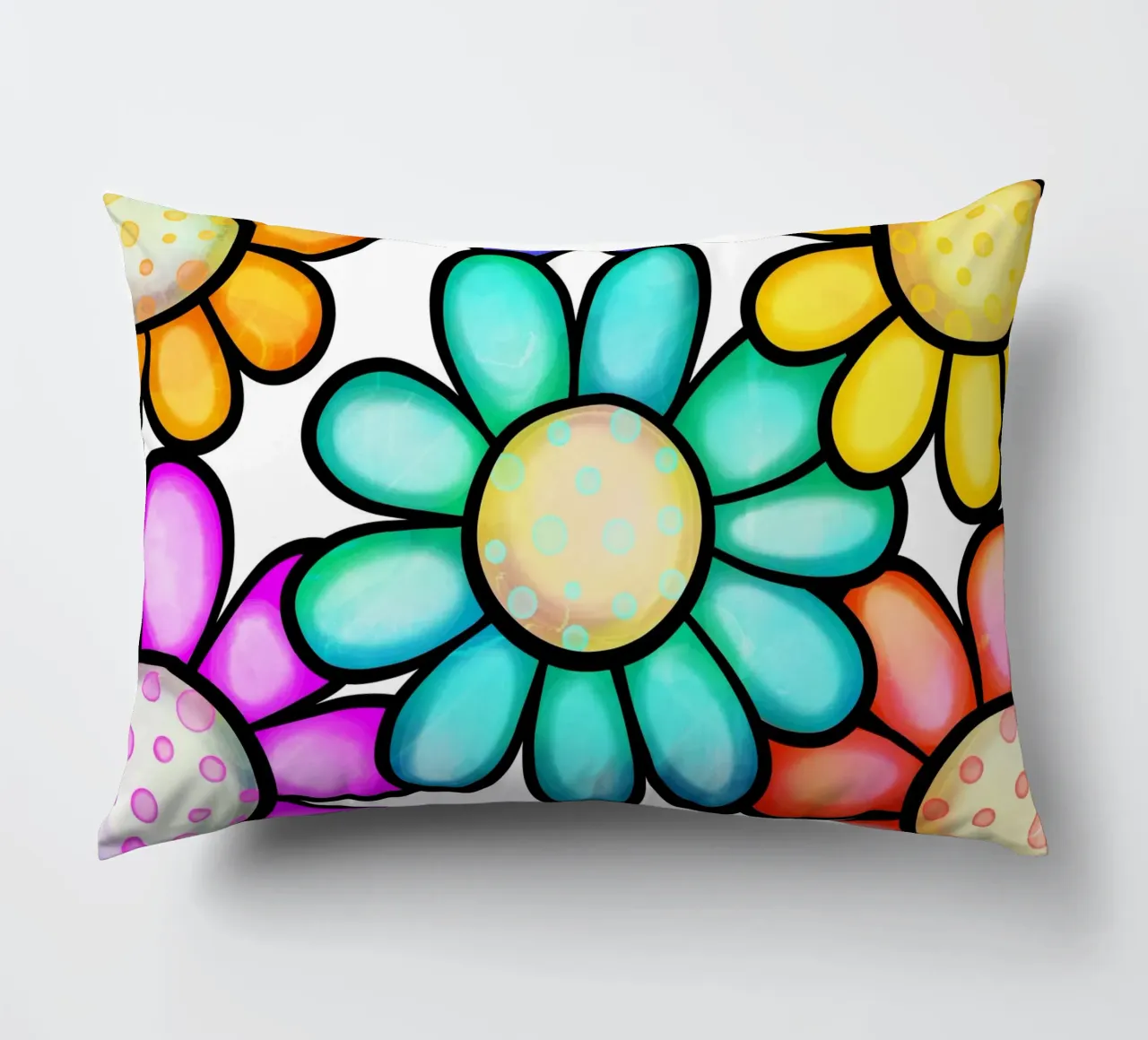 Margherite Inky Pop cuscino da Botanical Pattern House