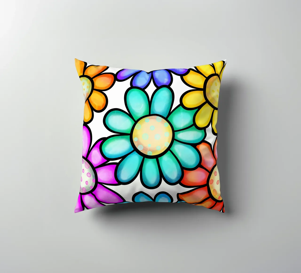 Margherite Inky Pop cuscino da Botanical Pattern House