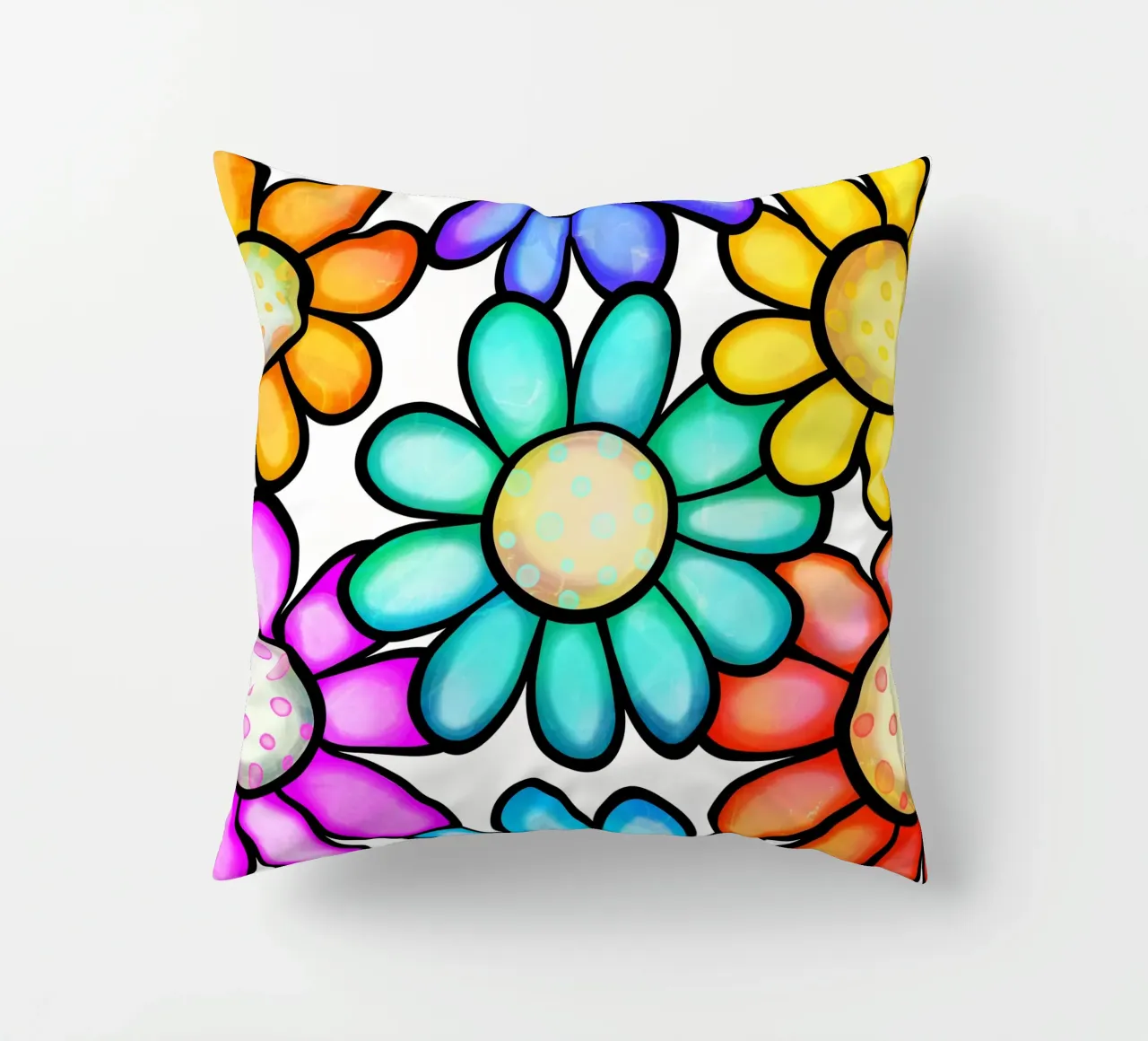 Margherite Inky Pop cuscino da Botanical Pattern House