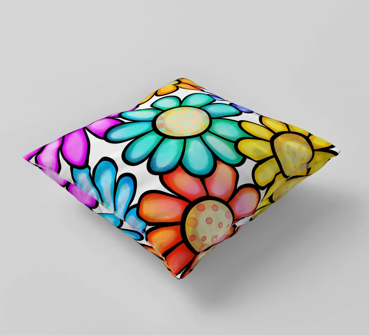 Margherite Inky Pop cuscino da Botanical Pattern House