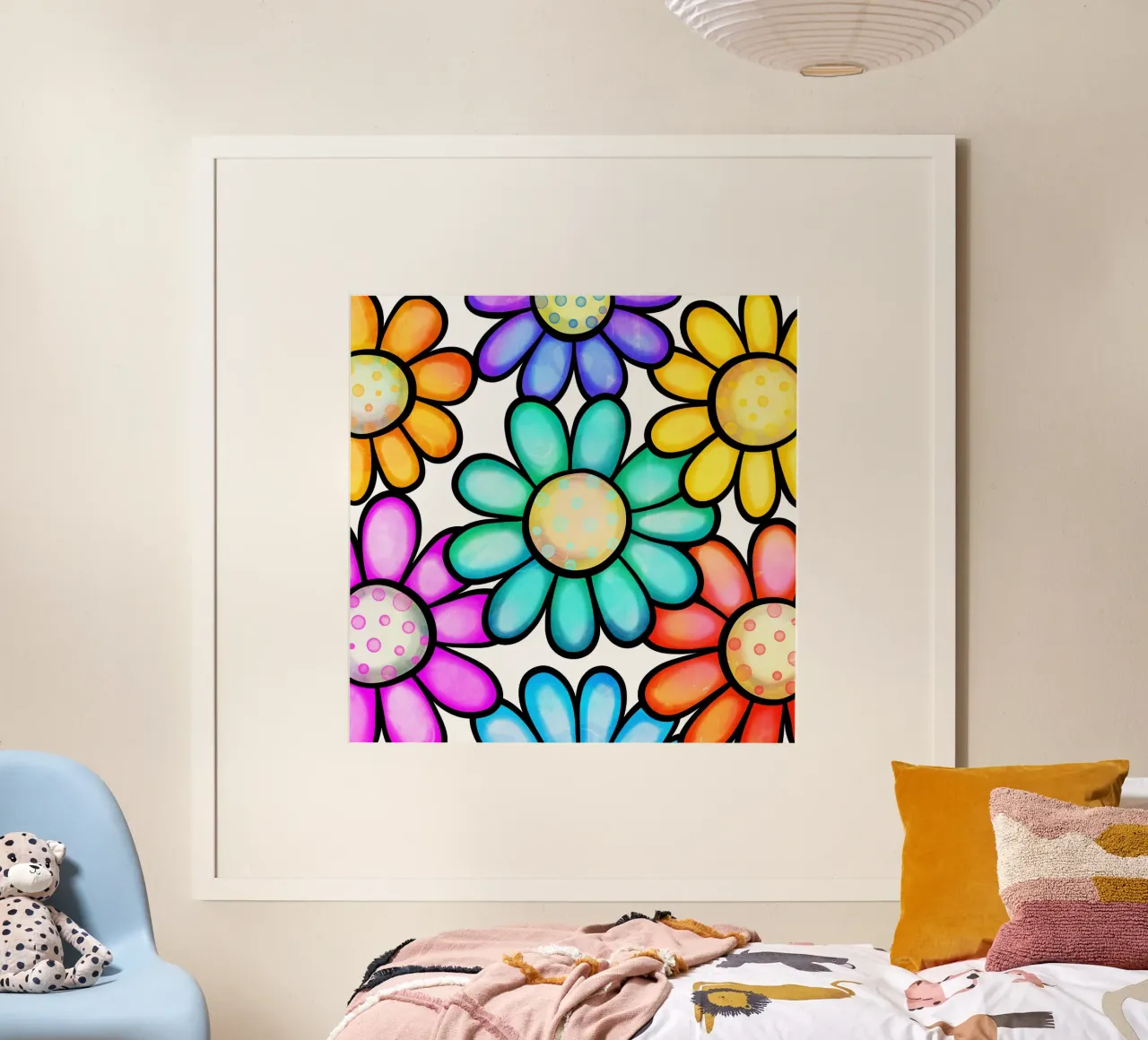 Inky Pop Daisies hahnemühle by Botanical Pattern House