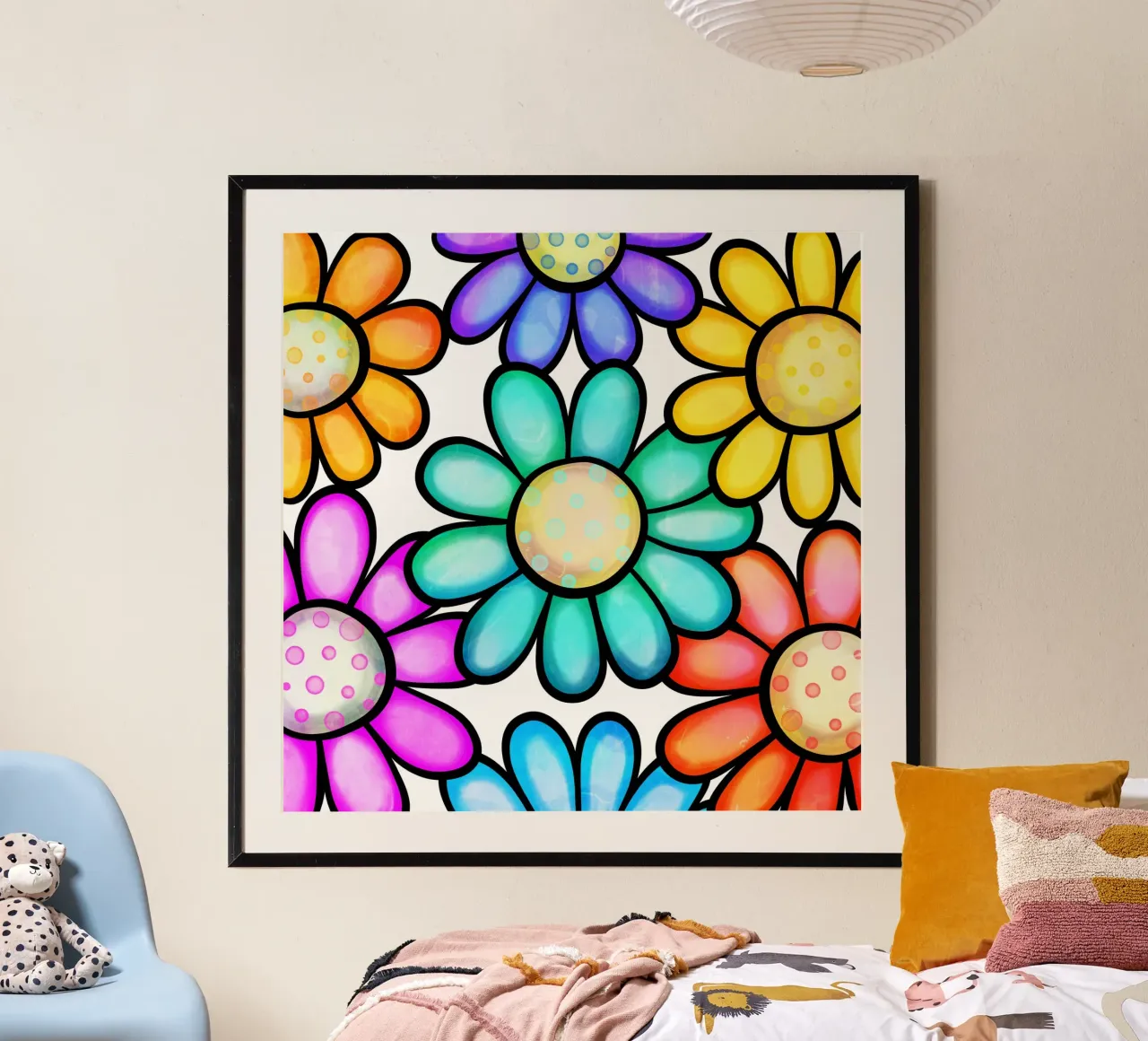 Inky Pop Daisies hahnemühle by Botanical Pattern House