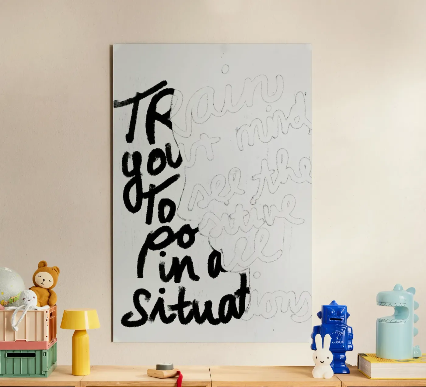 Train Your Mind alluminio dibond da treechild